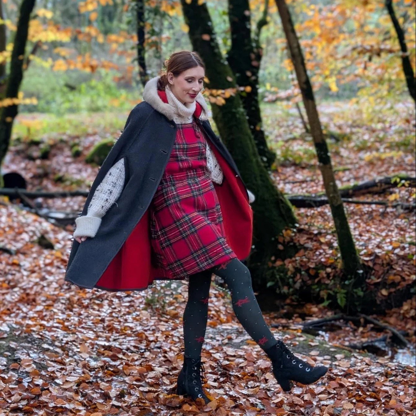 80 Denier Opaque Tights - Woodland Magick - Image 4
