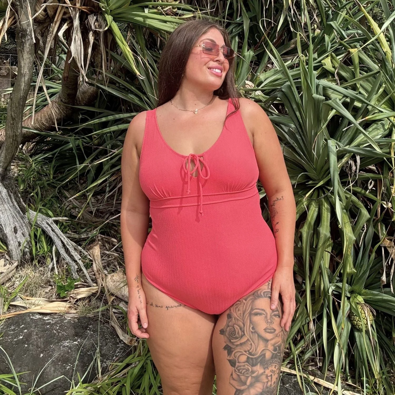 I'll Be Right Here Swimsuit - Coral - Image 5