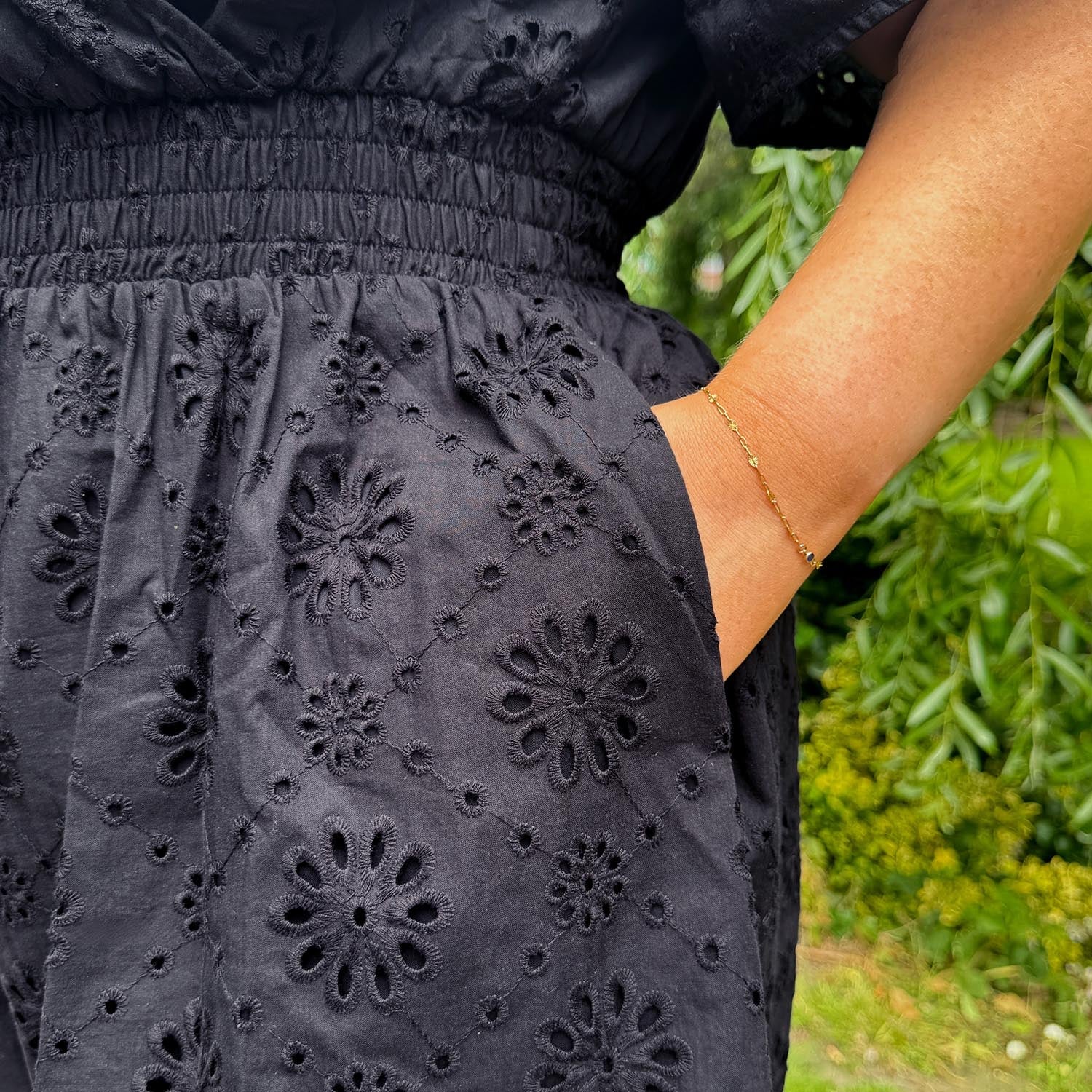 Broderie Anglaise Playsuit - Black - Image 4
