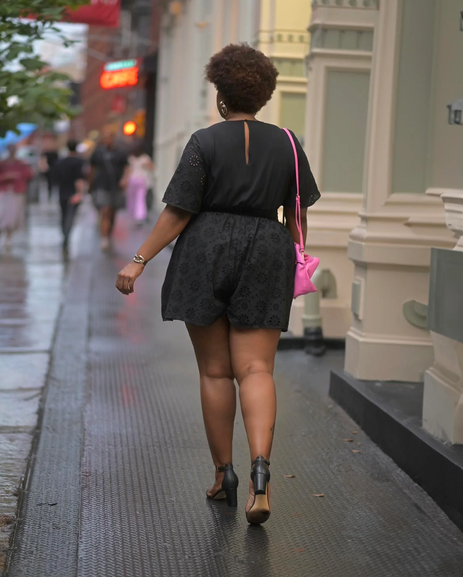 Broderie Anglaise Playsuit - Black - Image 5