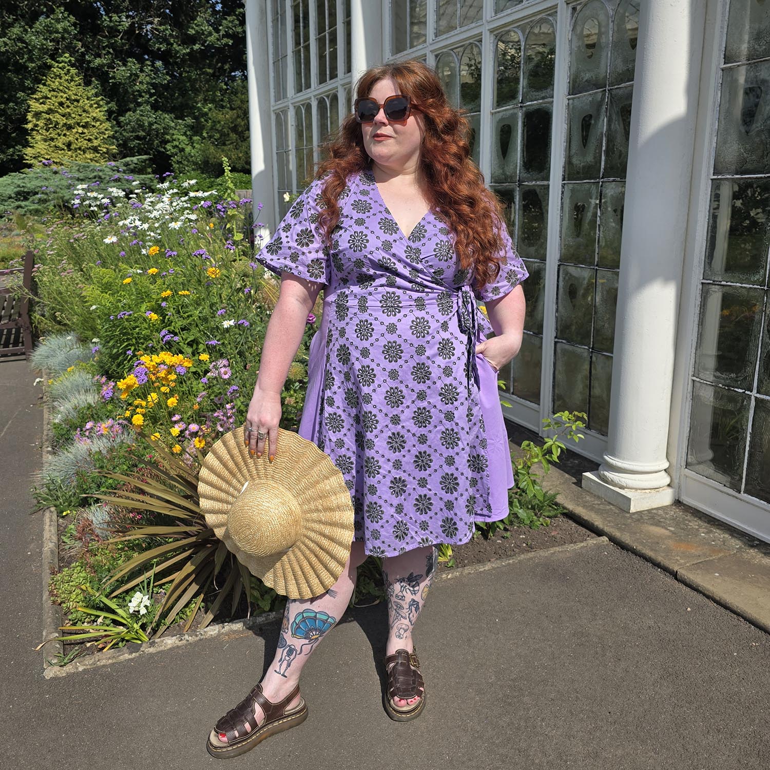 Broderie Anglaise Wrap Dress - Cassis de Violet - Image 5