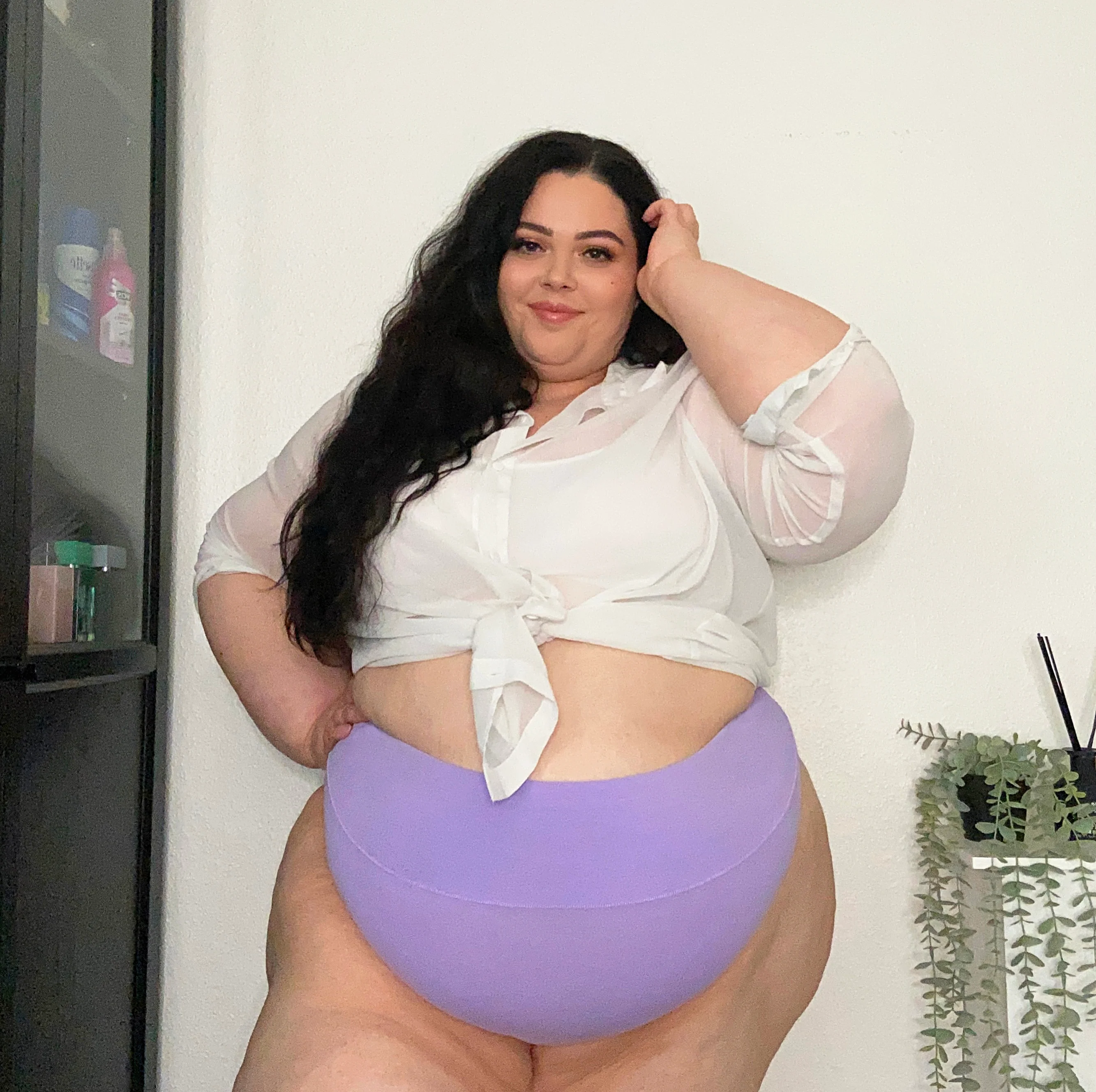 Organic Cotton Cheeky High Leg Knickers - Cassis de Violet - Image 4