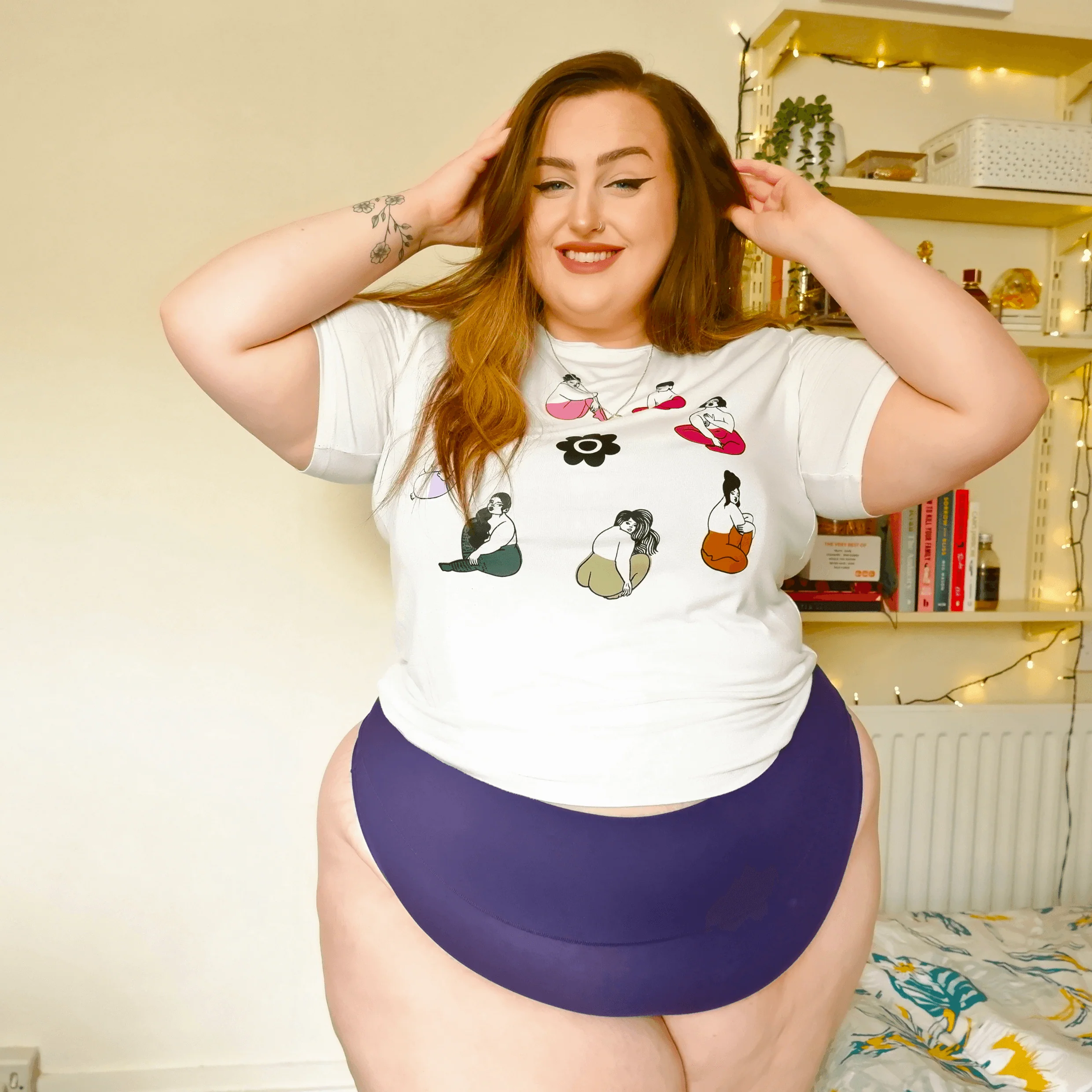 Organic Cotton Cheeky High Leg Knickers - Suffragette Purple - Image 4