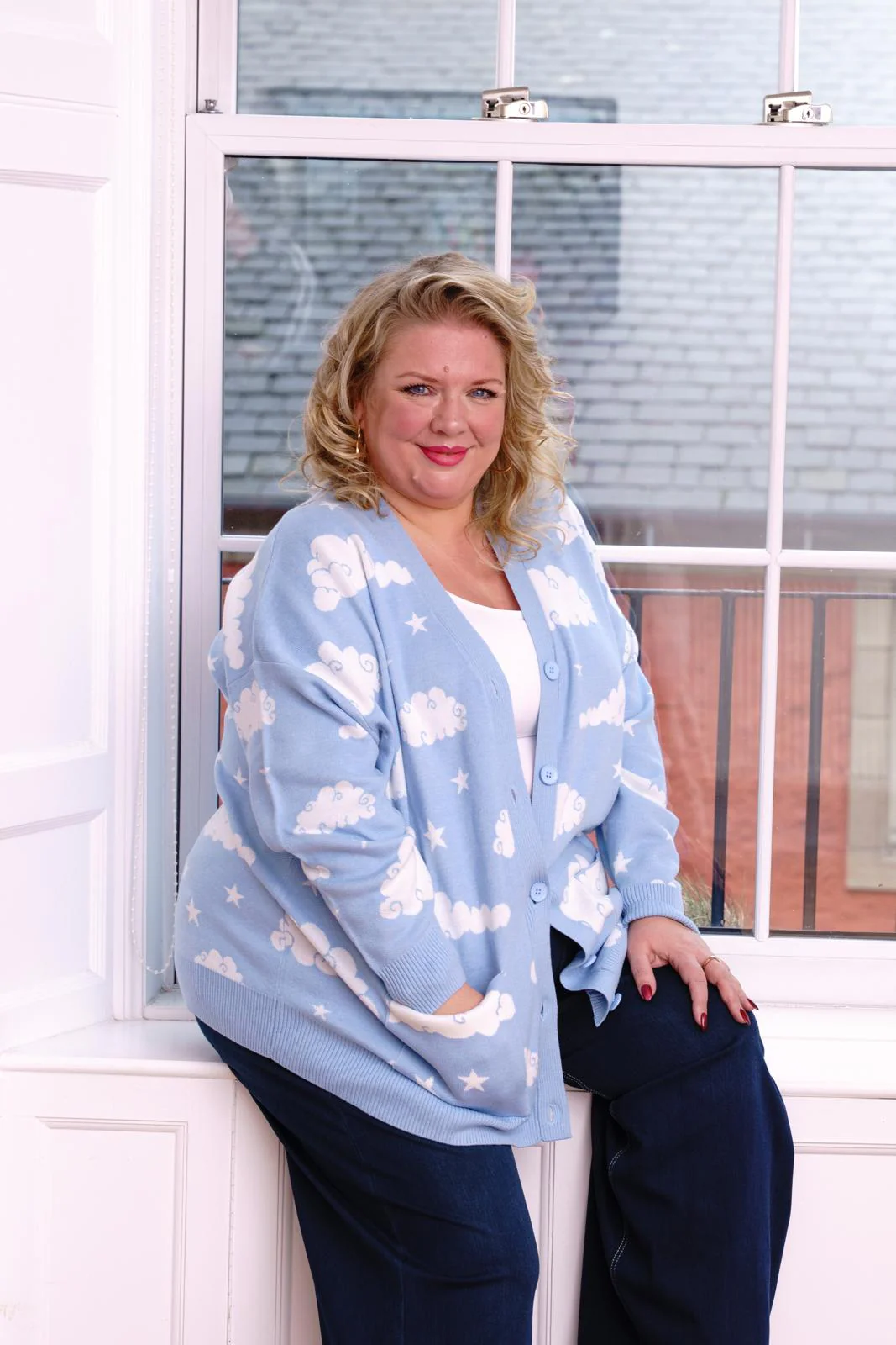 Cotton Rich Cardigan - Cloud - Image 10