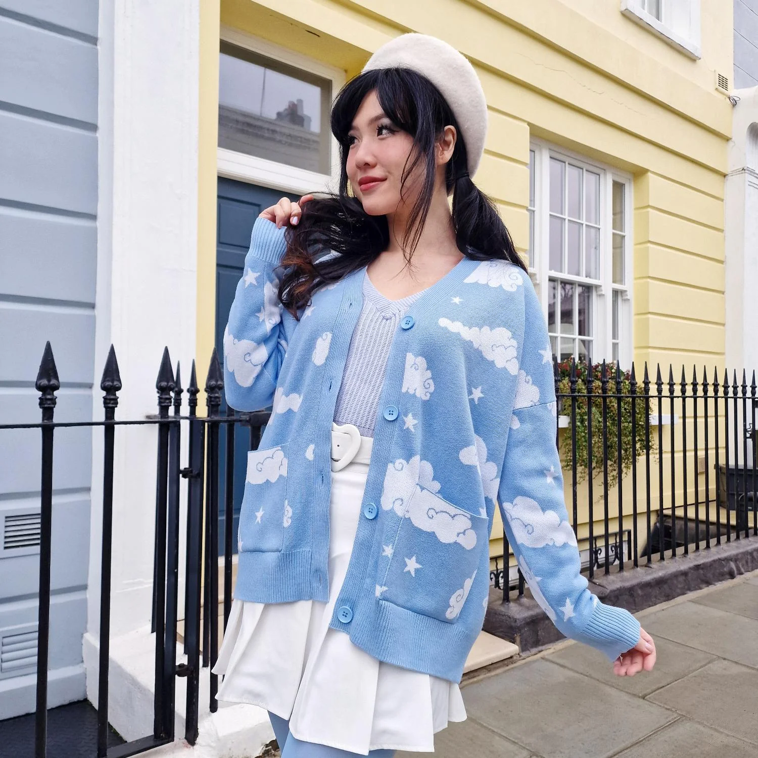 Cotton Rich Cardigan - Cloud - Image 3