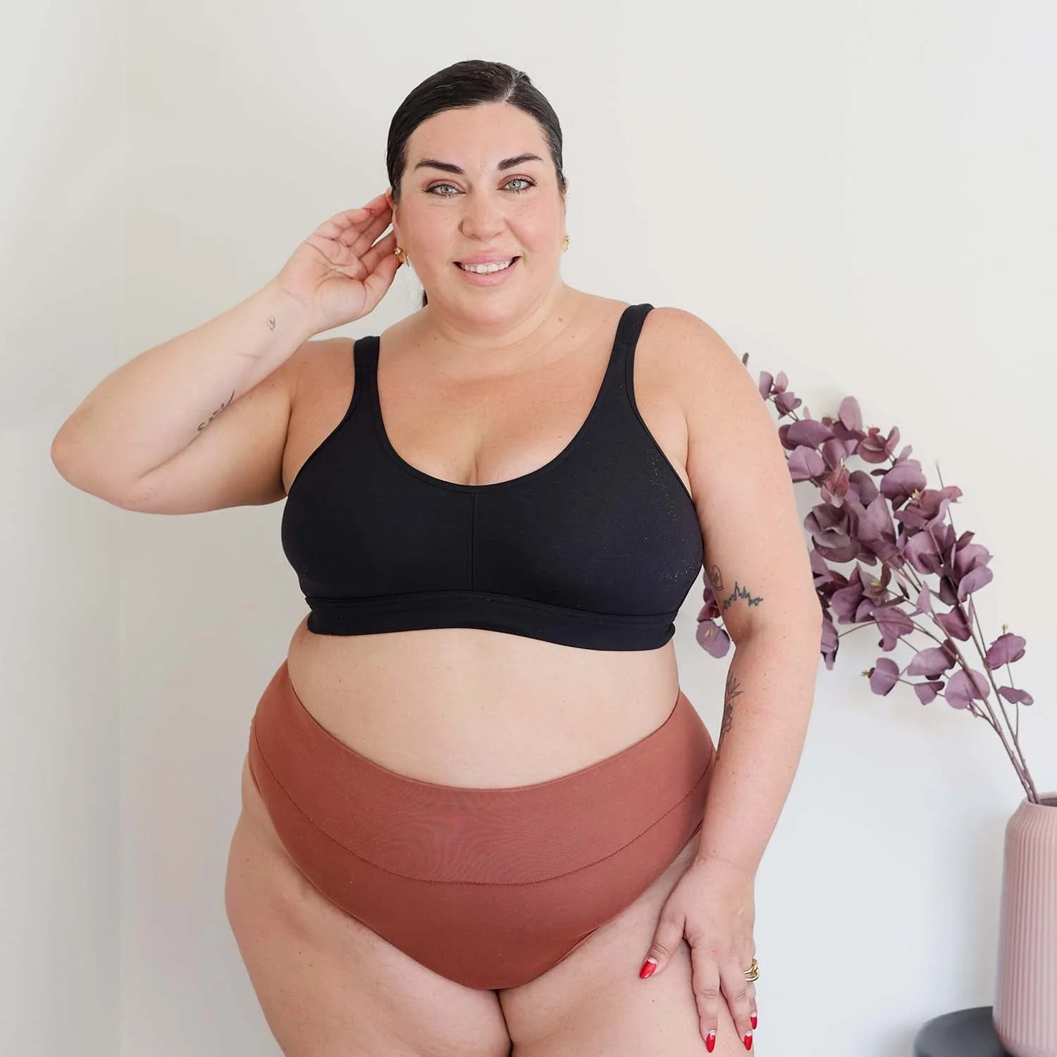 Comfort Cotton Bra - Black - Image 25