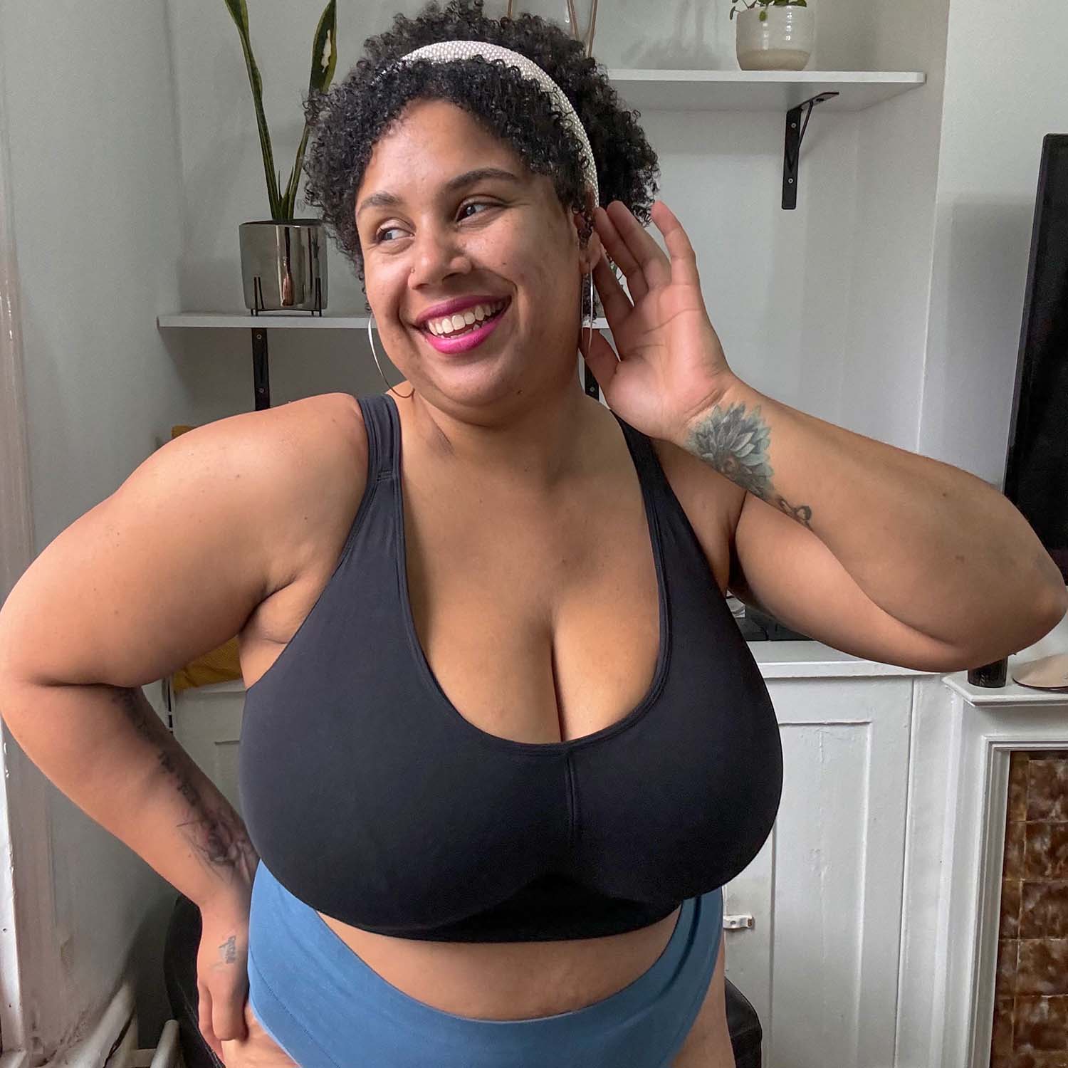 Comfort Cotton Bra - Black - Image 35