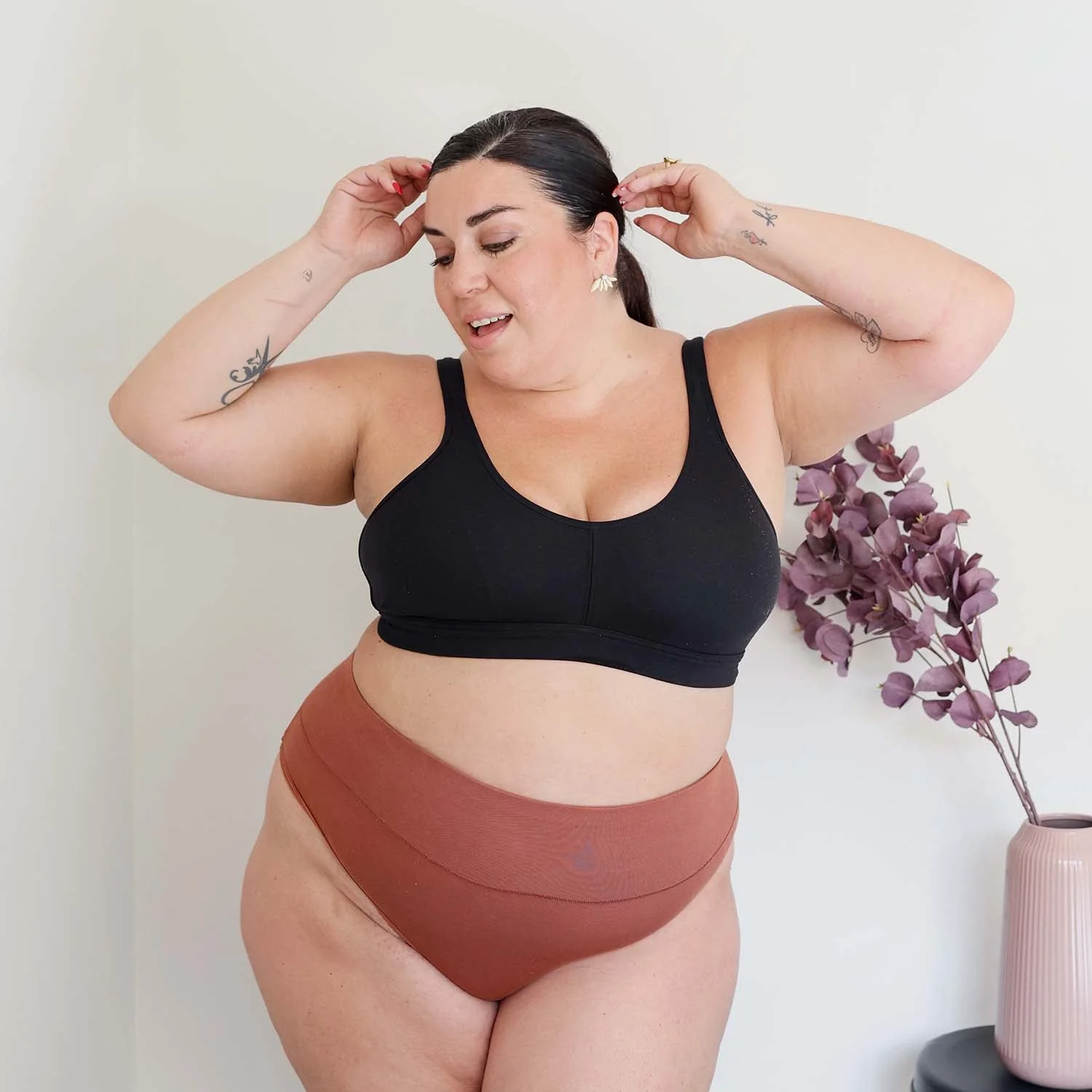 Comfort Cotton Bra - Black - Image 7