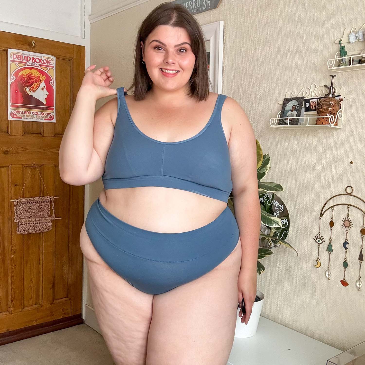Comfort Cotton Bra - Denim - Image 11