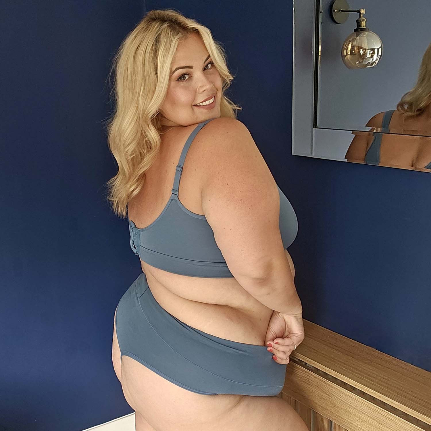 Comfort Cotton Bra - Denim - Image 21