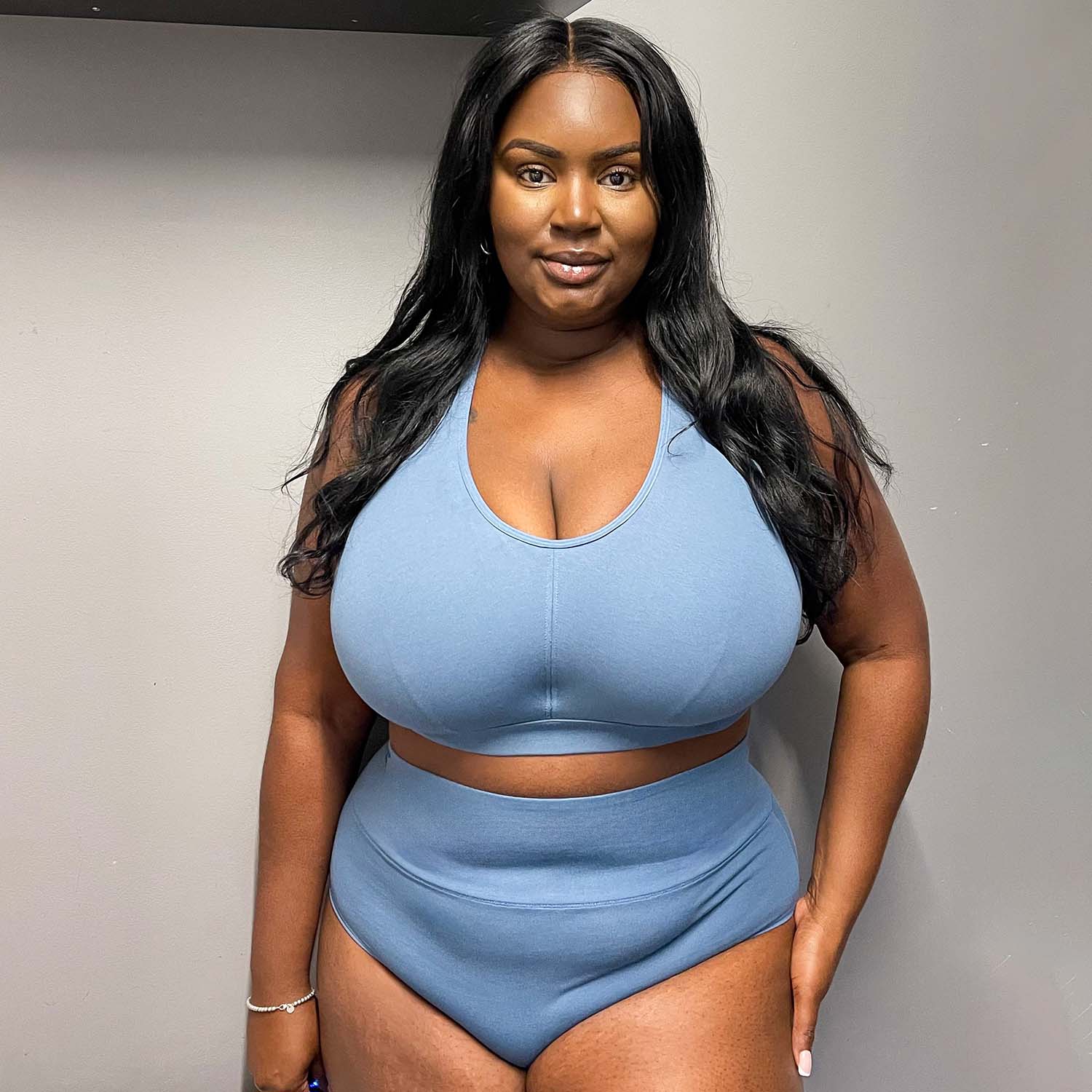Comfort Cotton Bra - Denim - Image 22