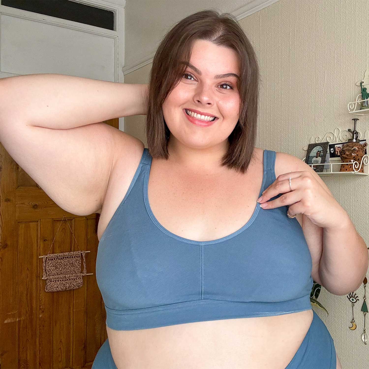 Comfort Cotton Bra - Denim - Image 3
