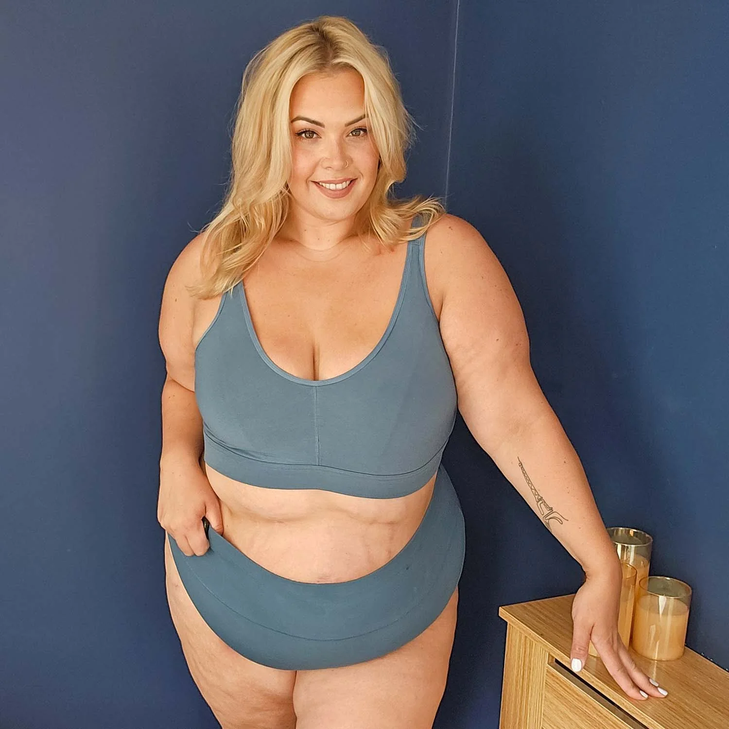 Comfort Cotton Bra - Denim - Image 7