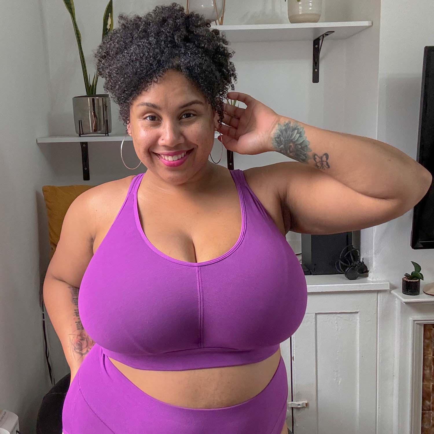 Comfort Cotton Bra - Grape Escape - Image 10