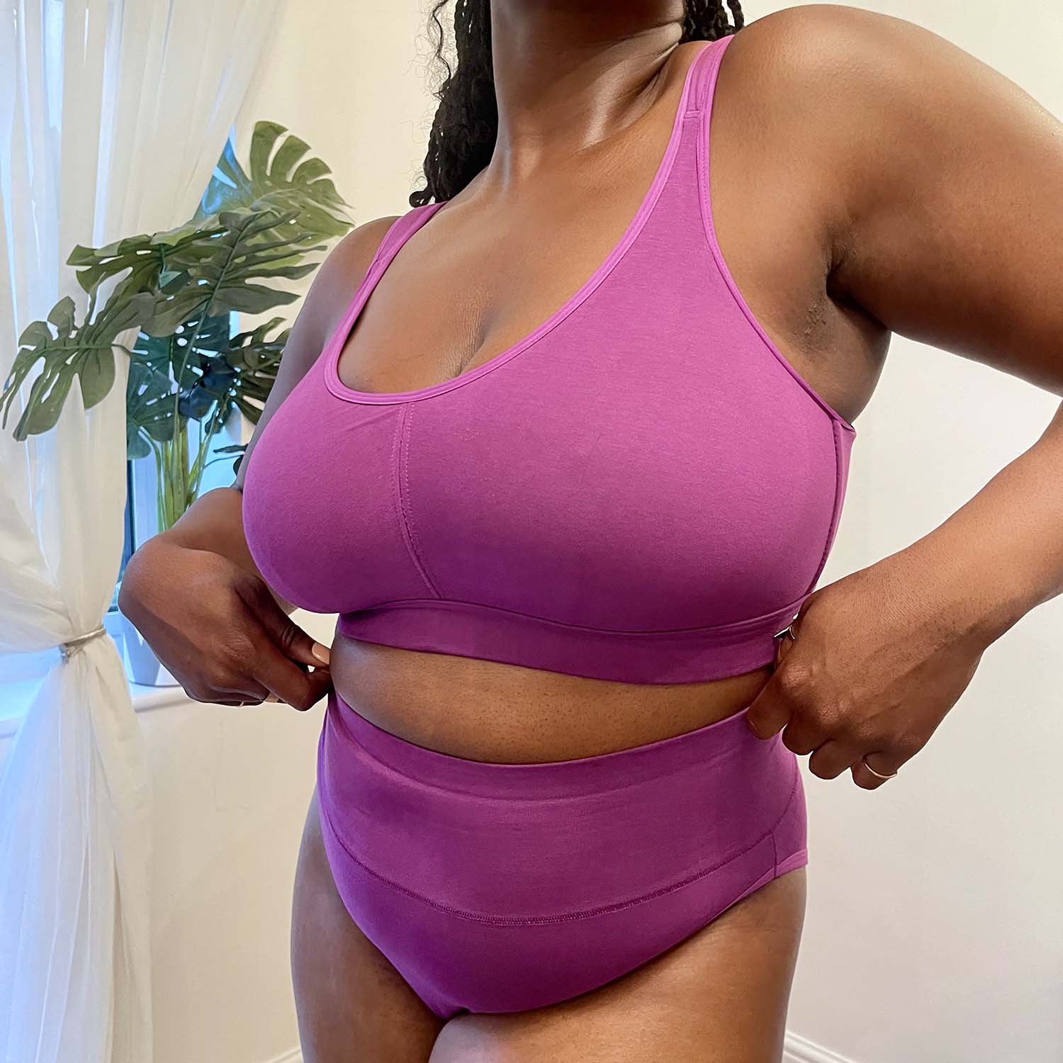 Comfort Cotton Bra - Grape Escape - Image 11