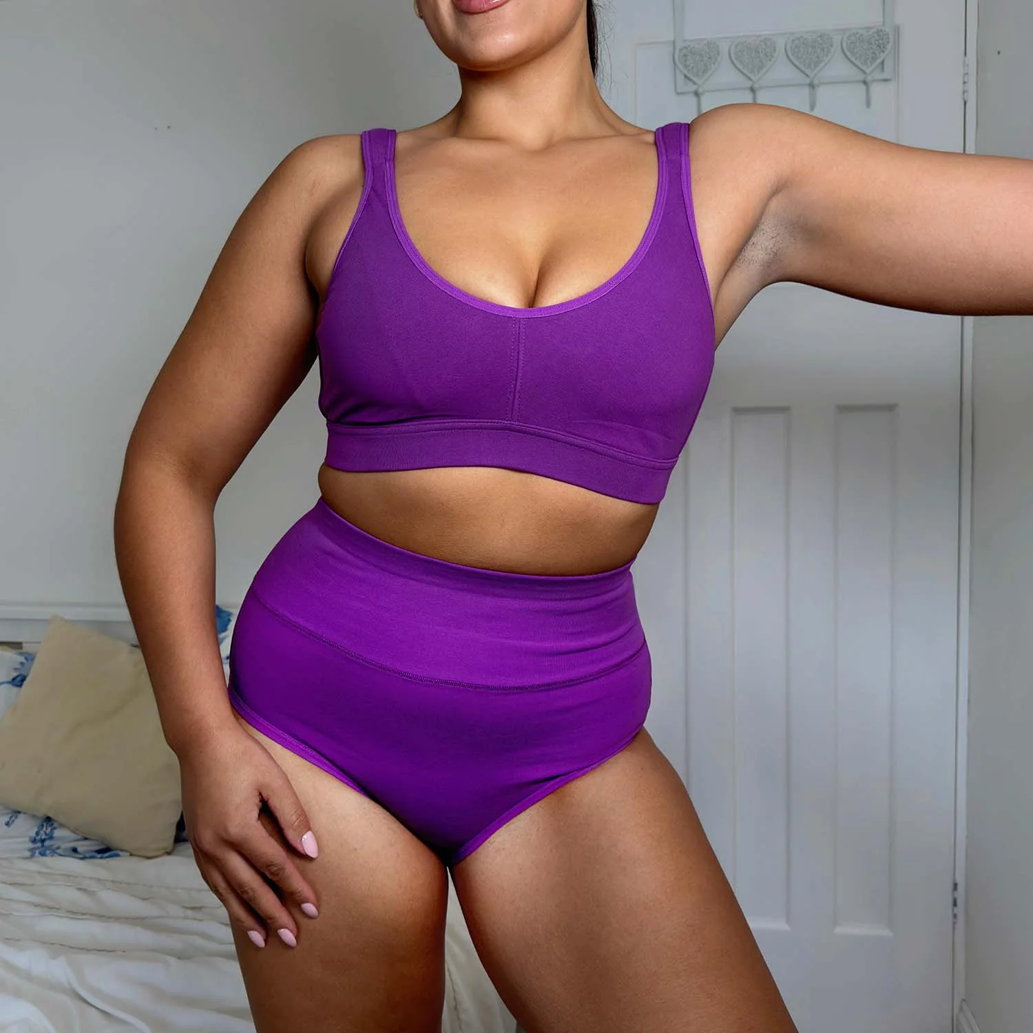 Comfort Cotton Bra - Grape Escape - Image 12