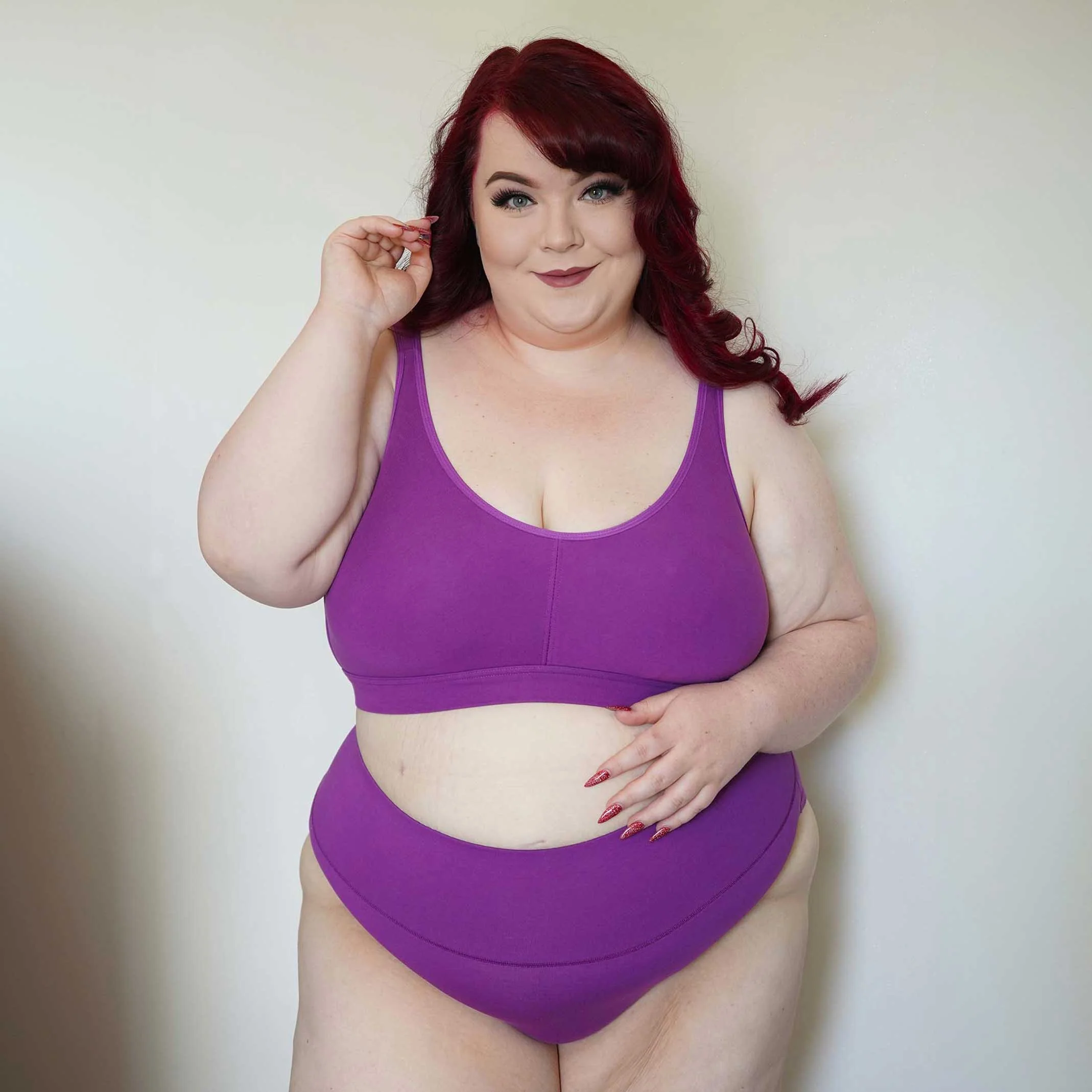 Comfort Cotton Bra - Grape Escape - Image 17