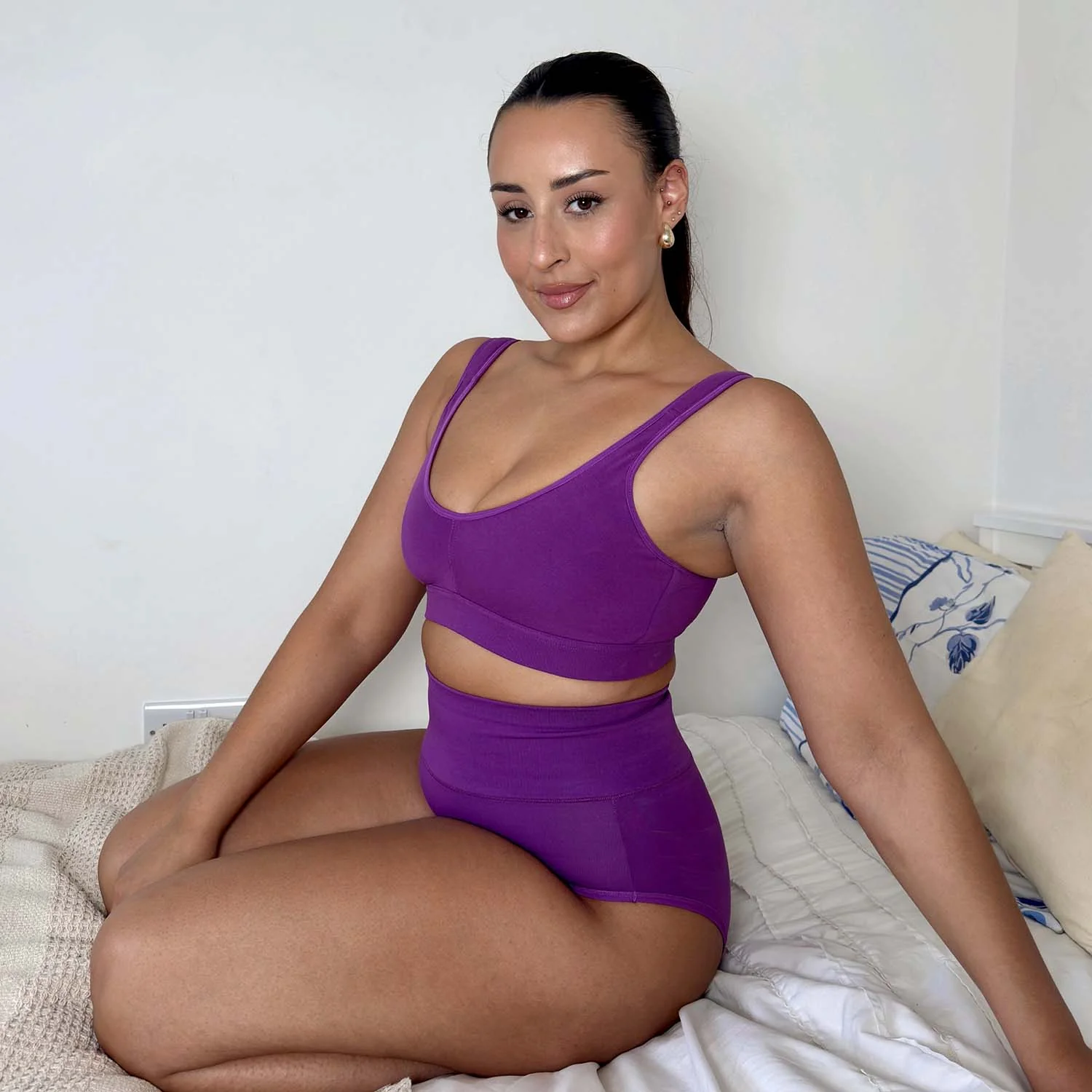 Comfort Cotton Bra - Grape Escape - Image 18