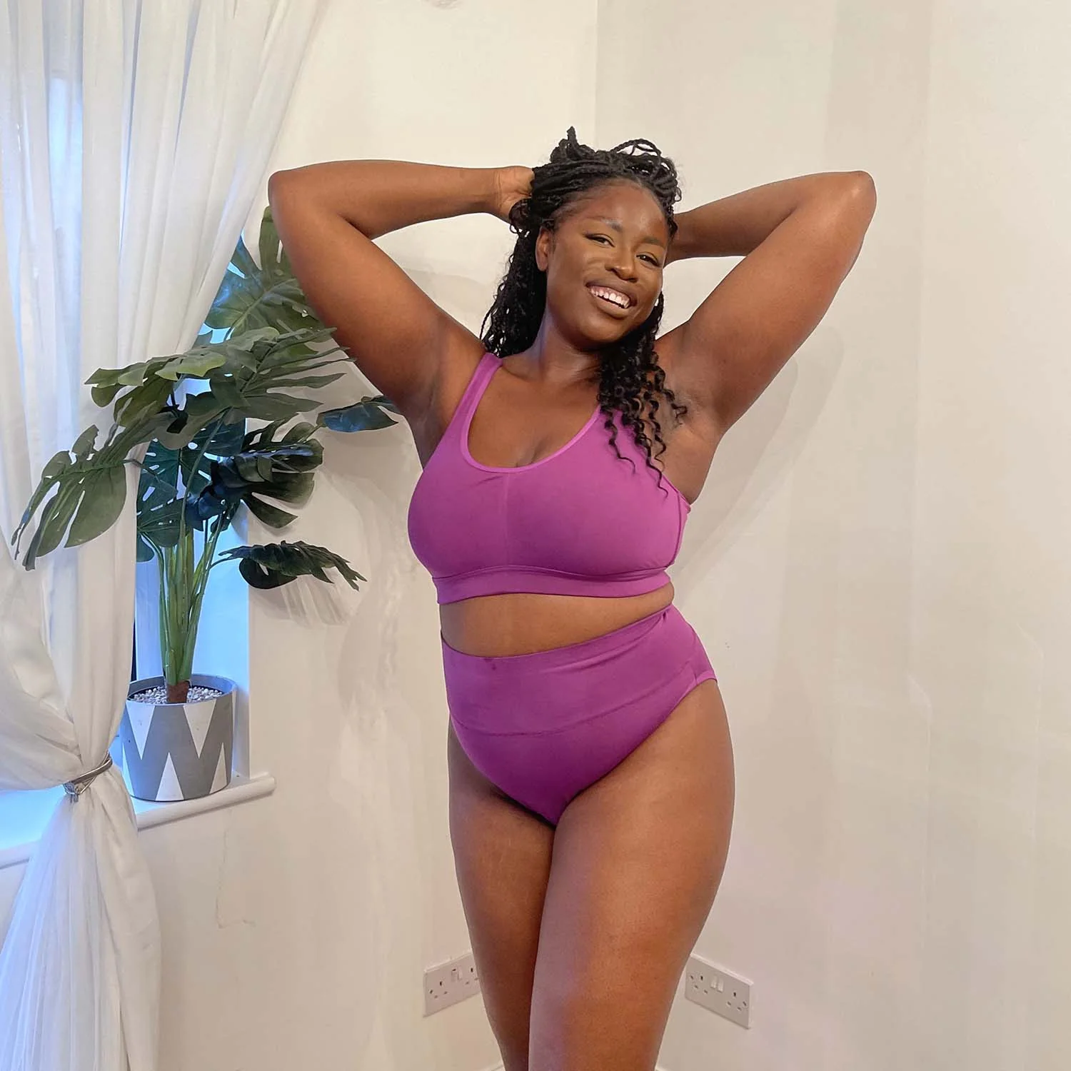 Comfort Cotton Bra - Grape Escape - Image 19