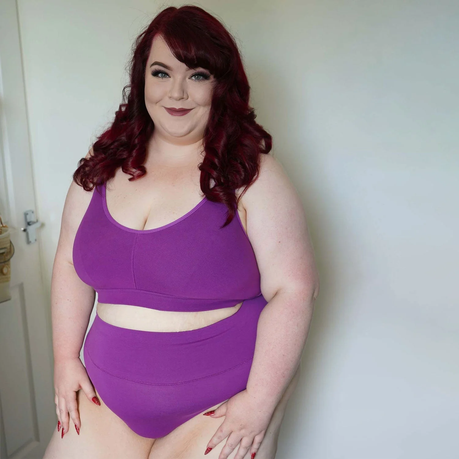 Comfort Cotton Bra - Grape Escape - Image 21