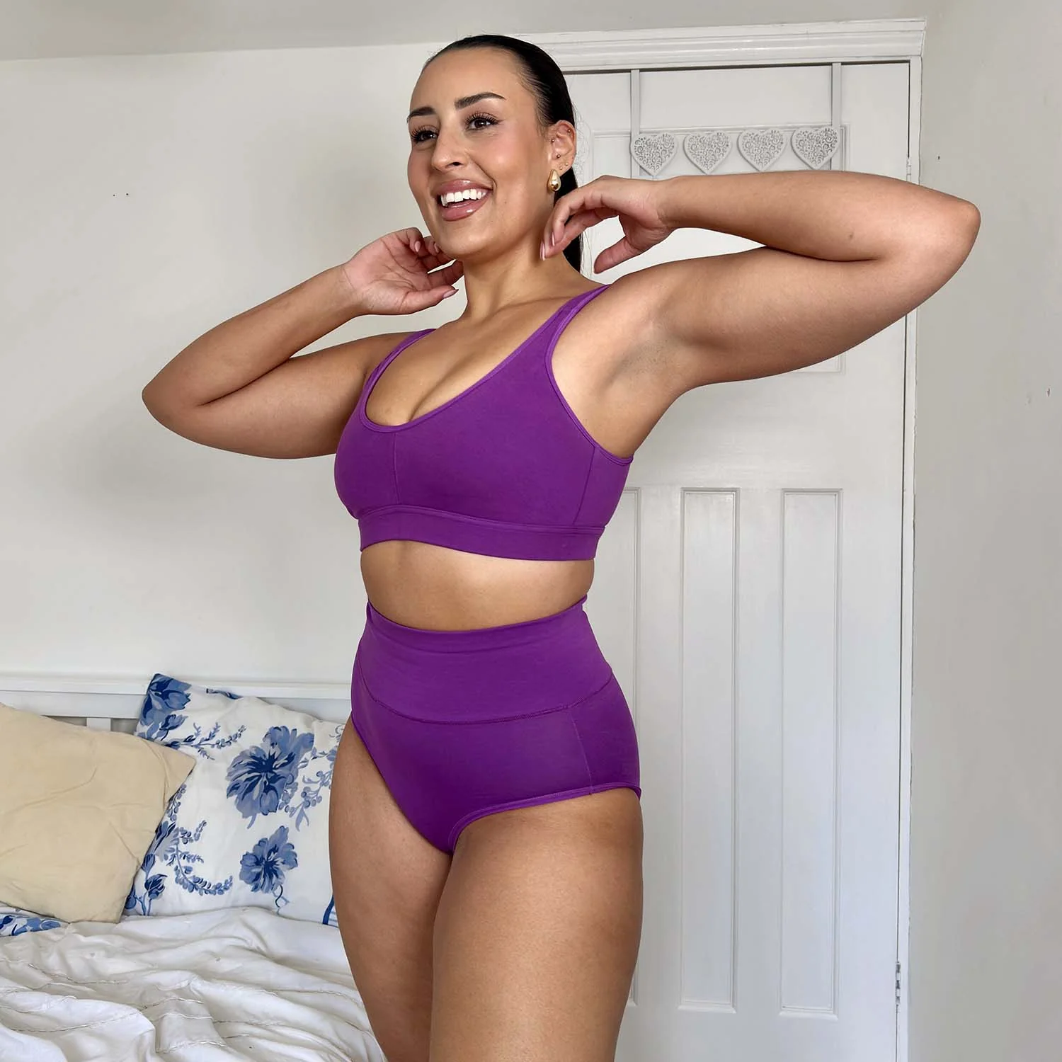 Comfort Cotton Bra - Grape Escape - Image 22