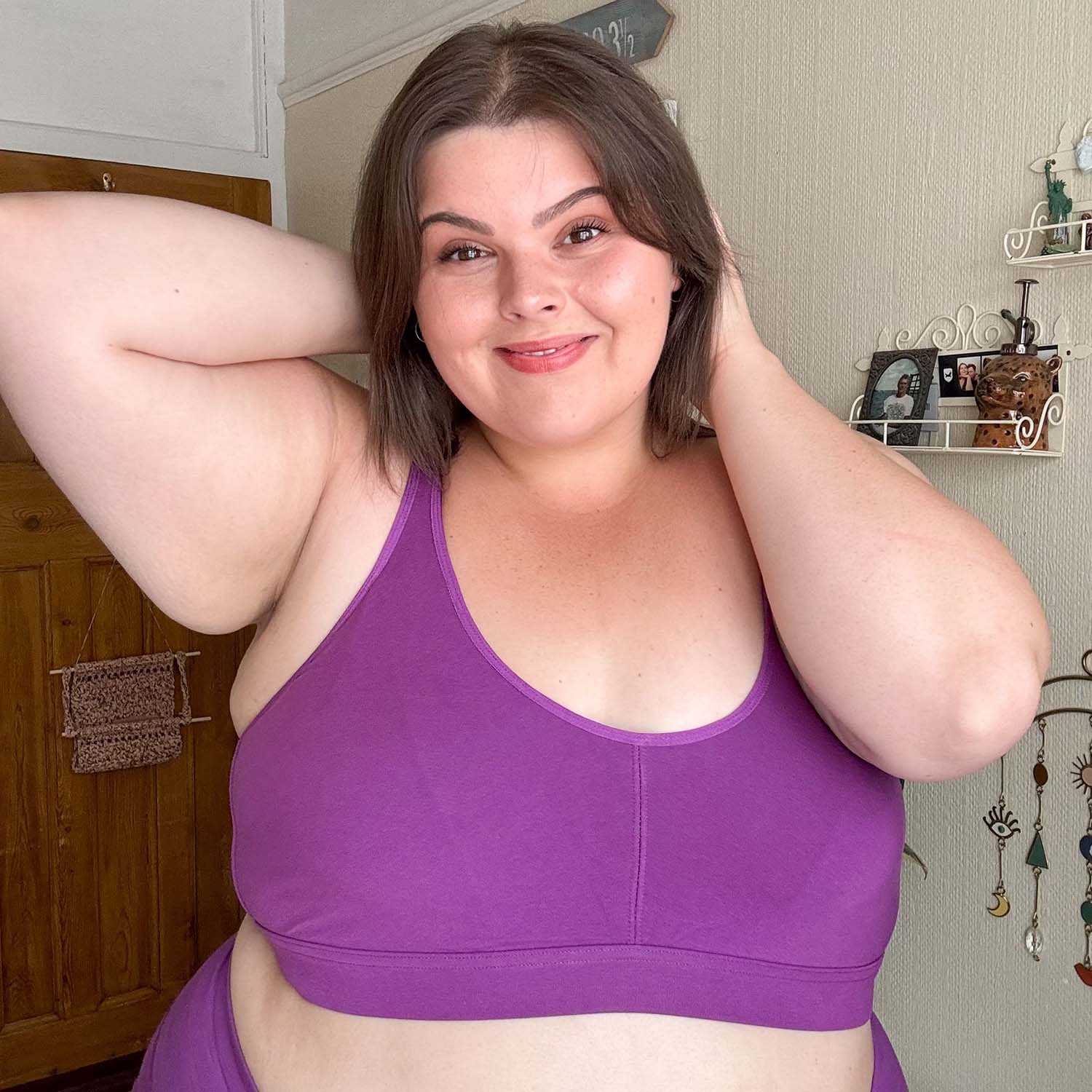 Comfort Cotton Bra - Grape Escape - Image 23