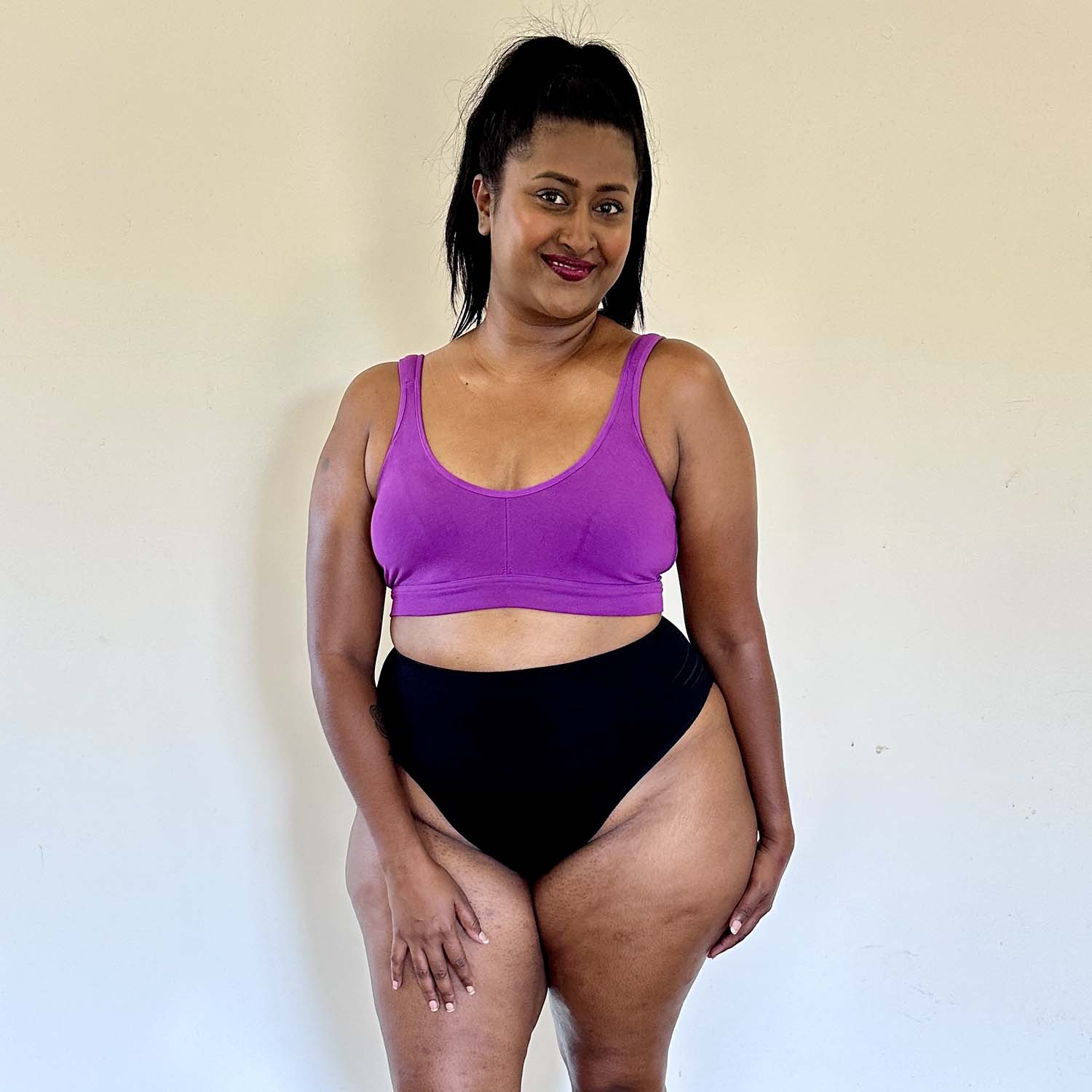 Comfort Cotton Bra - Grape Escape - Image 24
