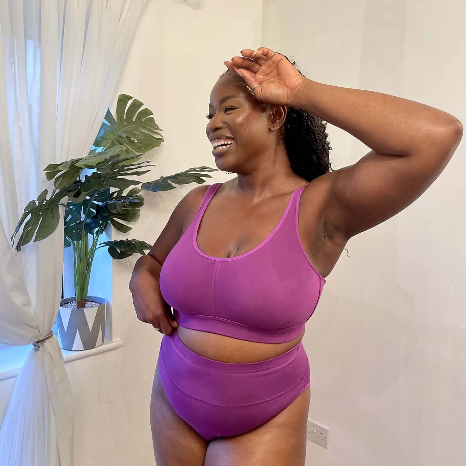 Comfort Cotton Bra - Grape Escape - Image 3