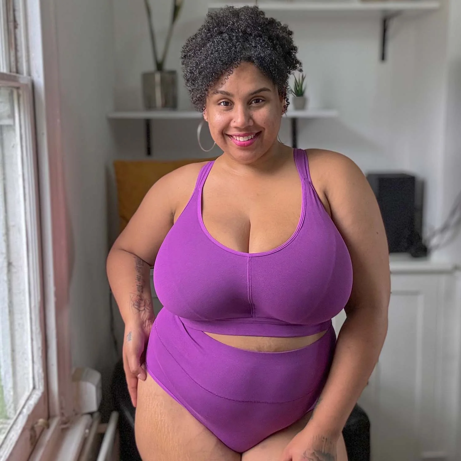 Comfort Cotton Bra - Grape Escape - Image 4