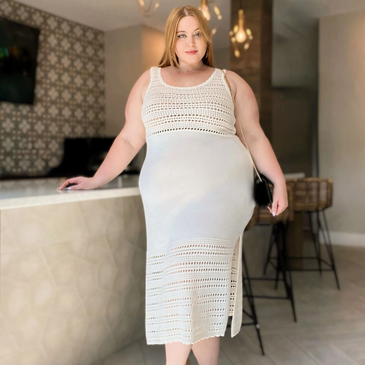 Porto Fino Midi Dress - Vanille - Image 7
