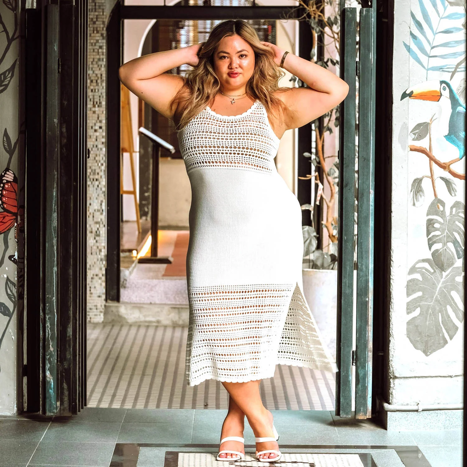 Porto Fino Midi Dress - Vanille - Image 9