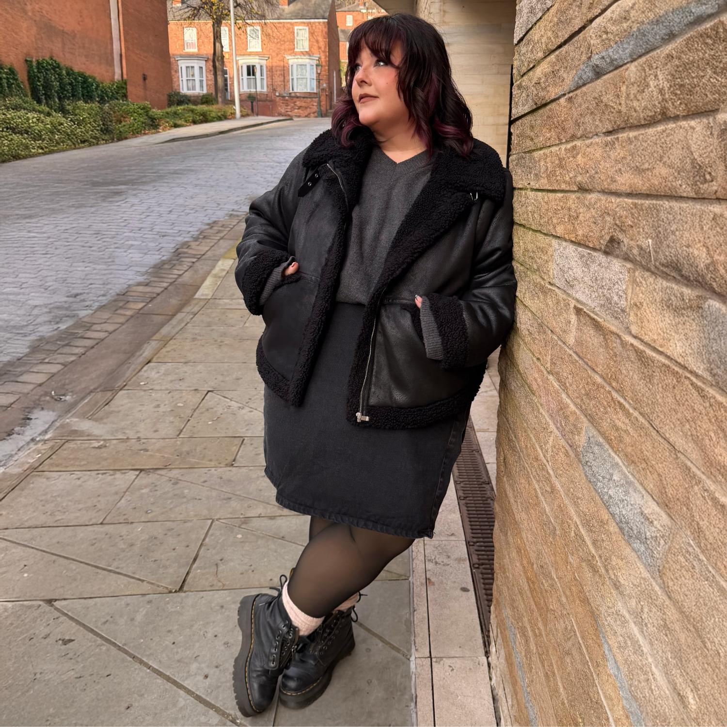 Bessie Aviator Jacket - Black - Image 12