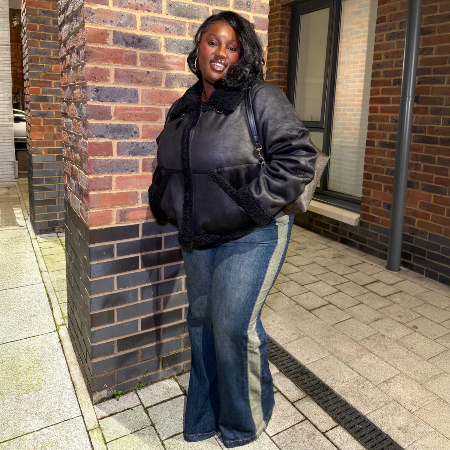 Bessie Aviator Jacket - Black - Image 19