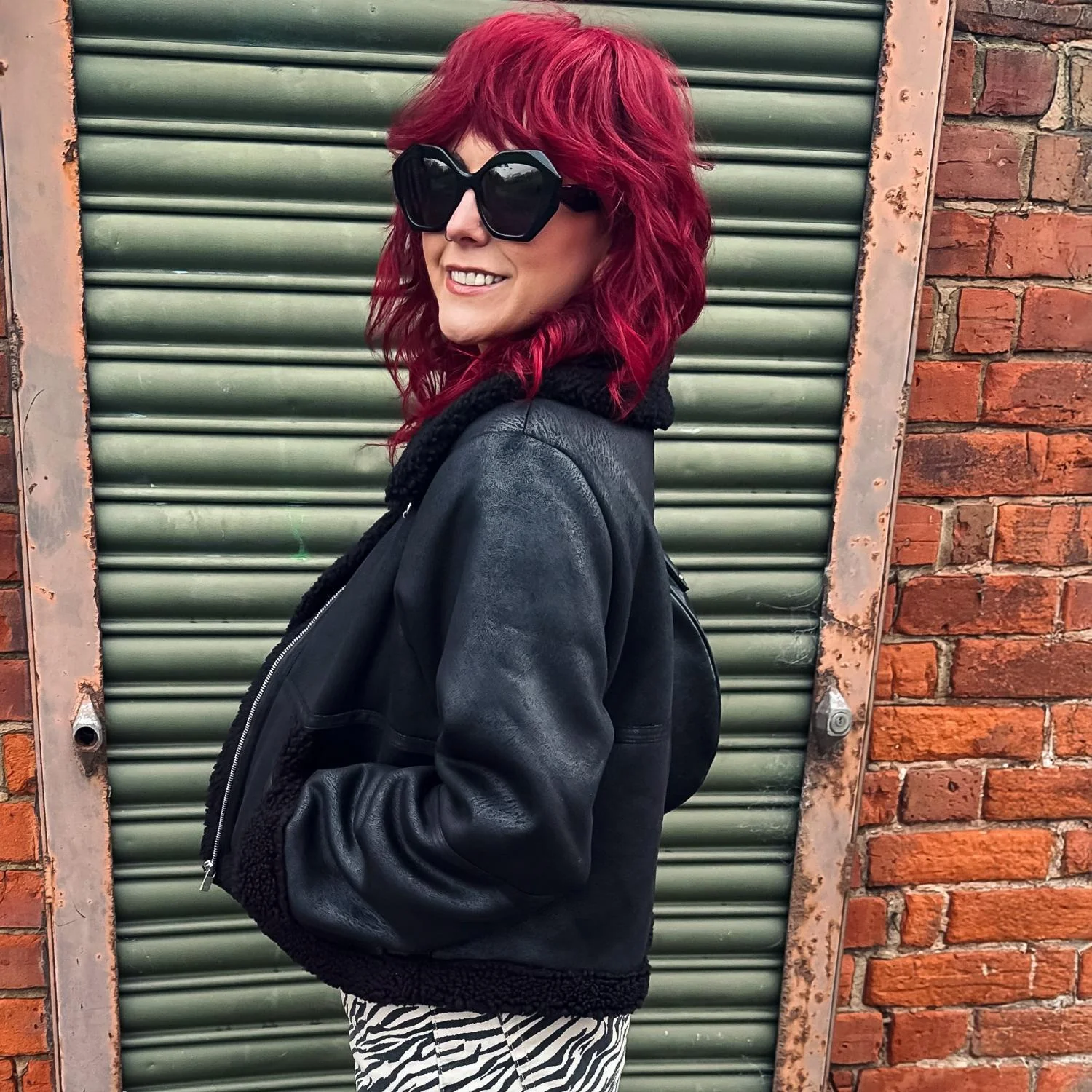 Bessie Aviator Jacket - Black - Image 21