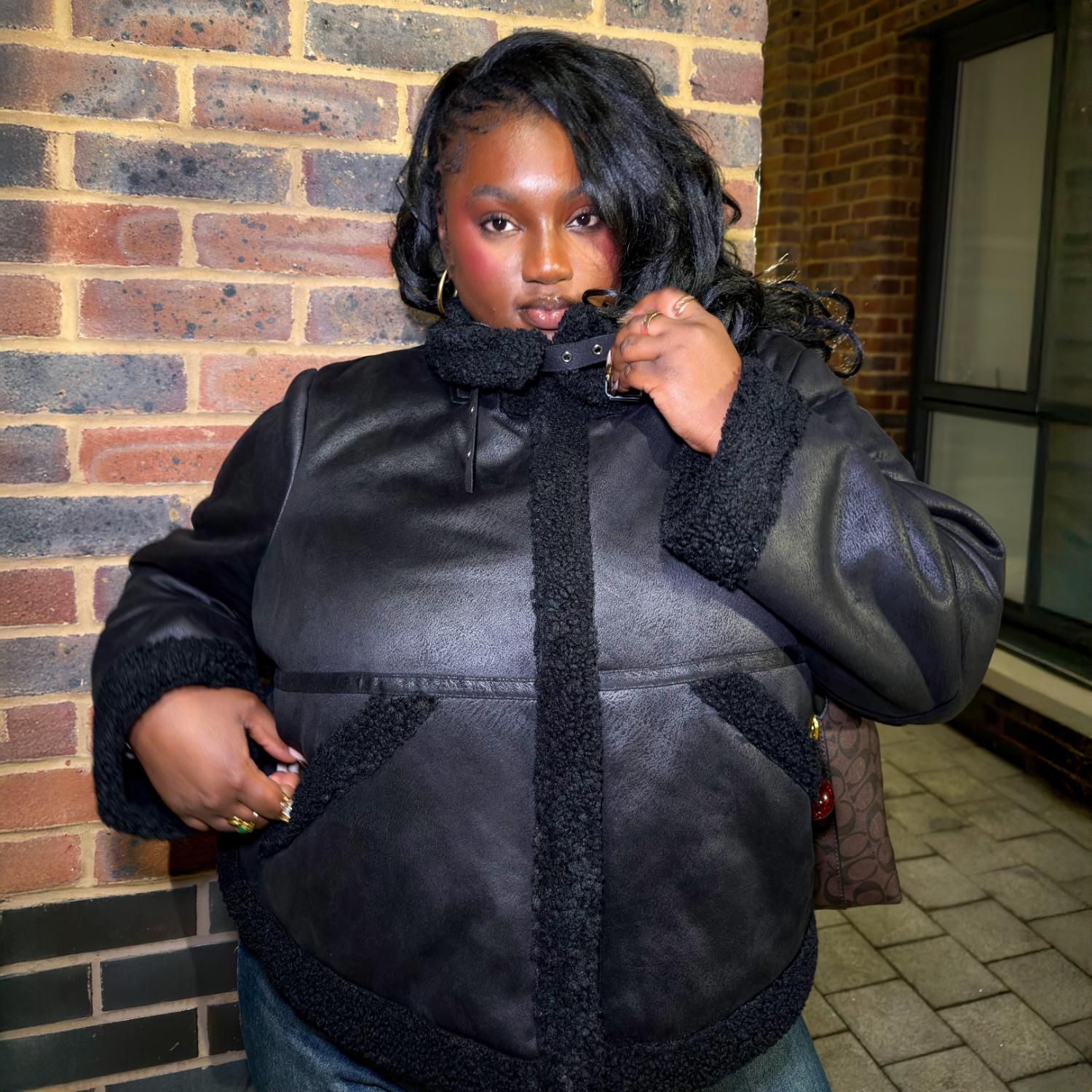 Bessie Aviator Jacket - Black - Image 40