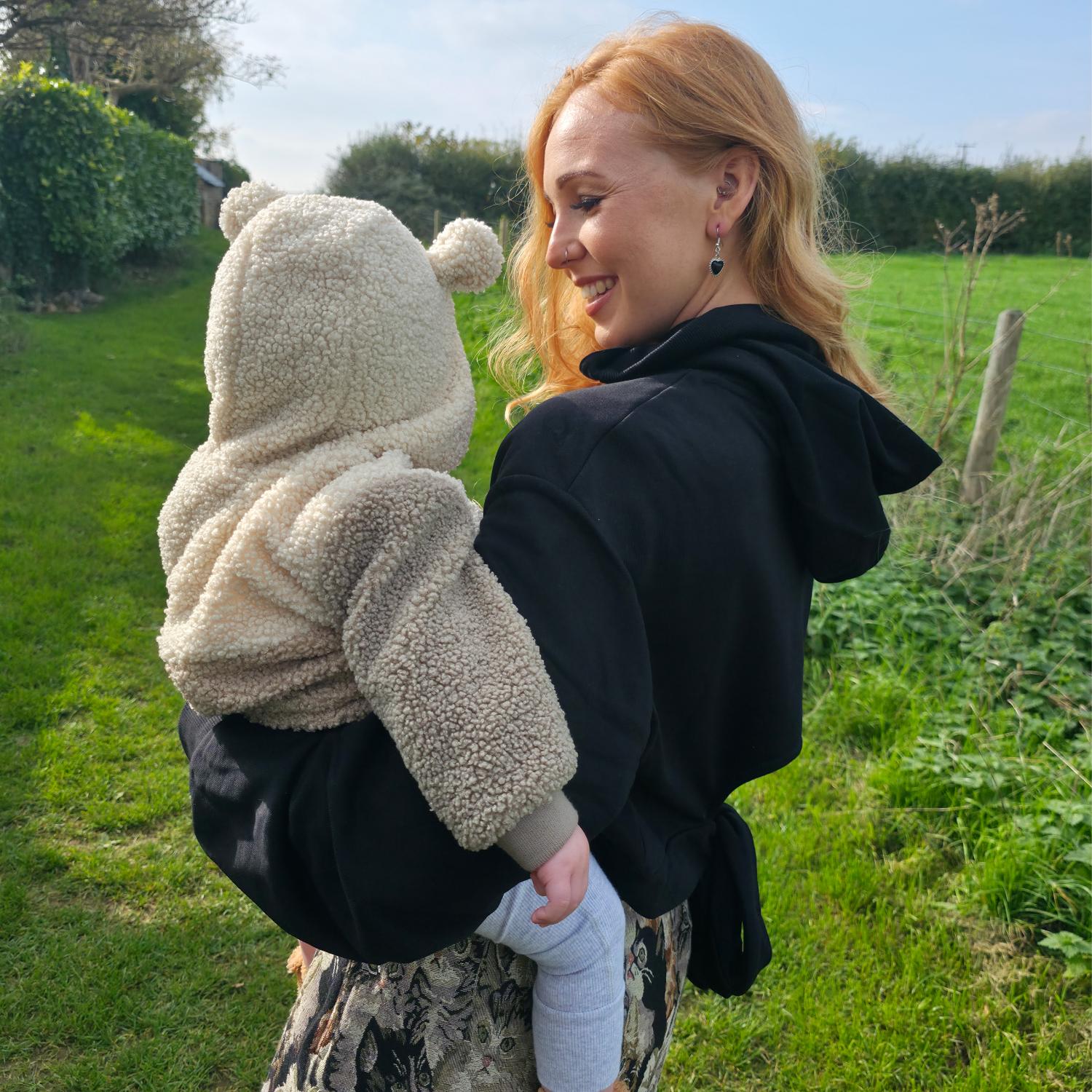 Organic Cotton Cropped Hoodie with Bow Back - Image 19