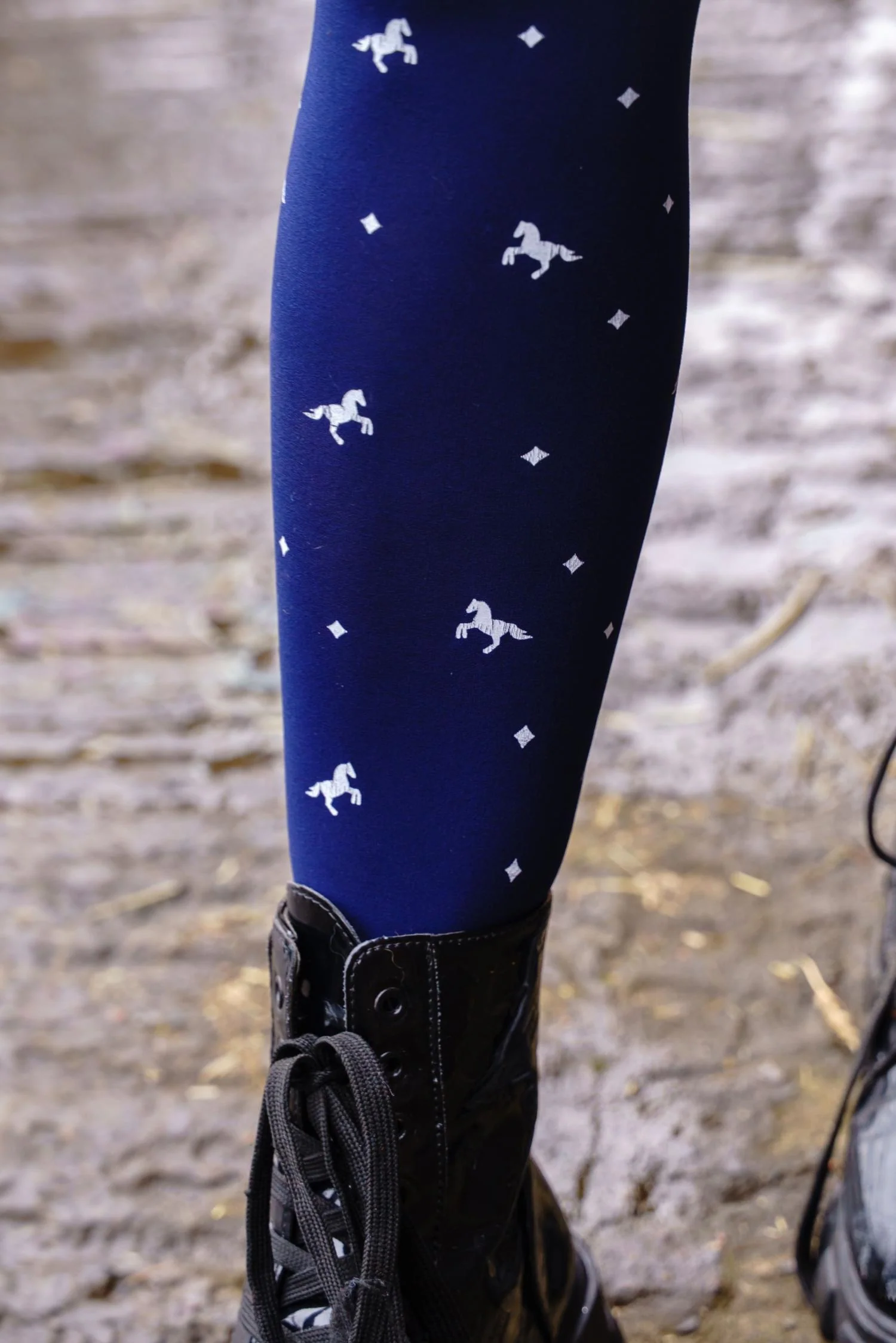 80 Denier Opaque Tights - Dinky Horses - Image 6