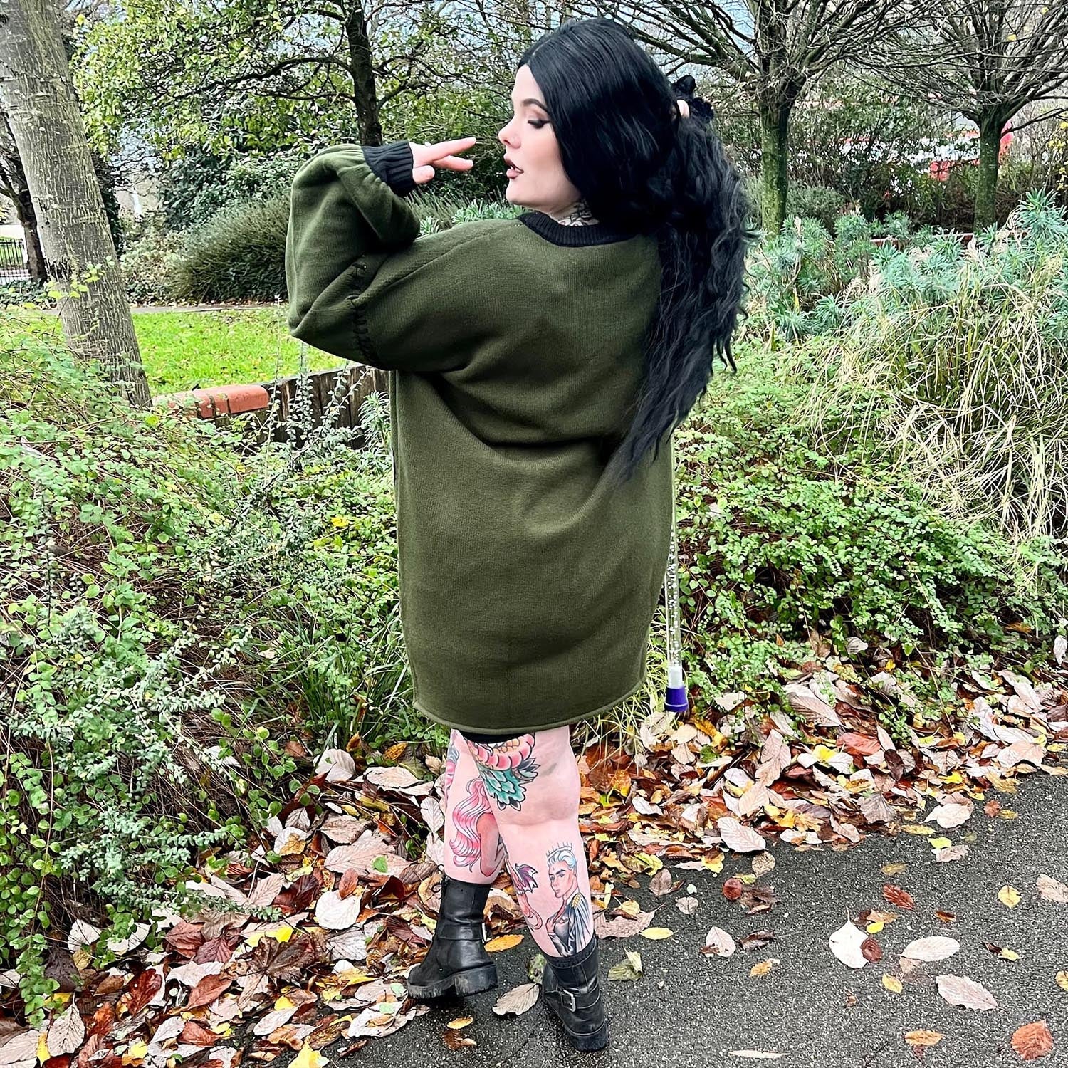 Dinosaur Jumper Dress - Rex - Image 11