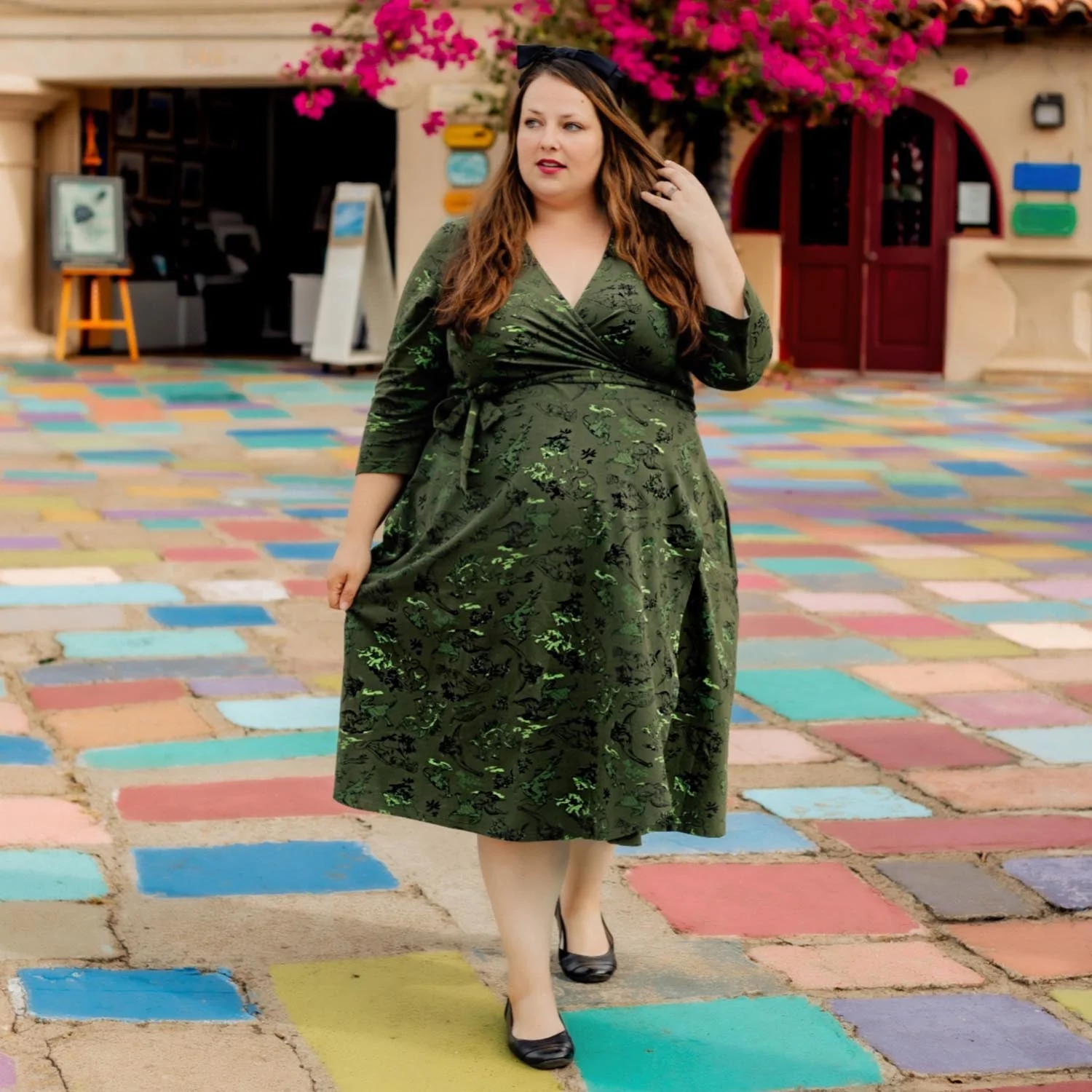 Dinosaur Wrap Dress - Brachio de Joy - Image 10