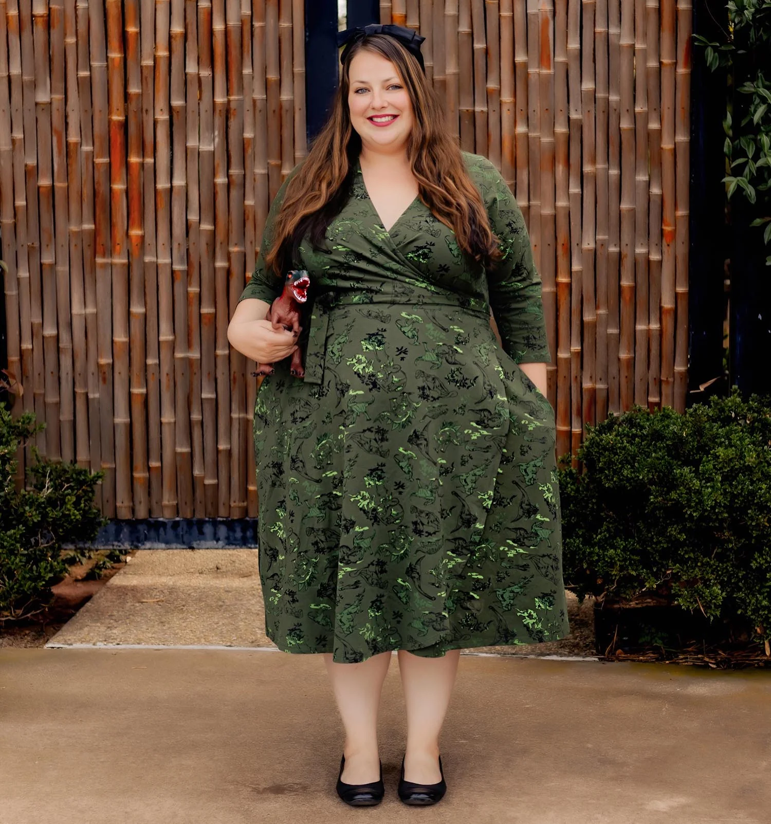Dinosaur Wrap Dress - Brachio de Joy - Image 12