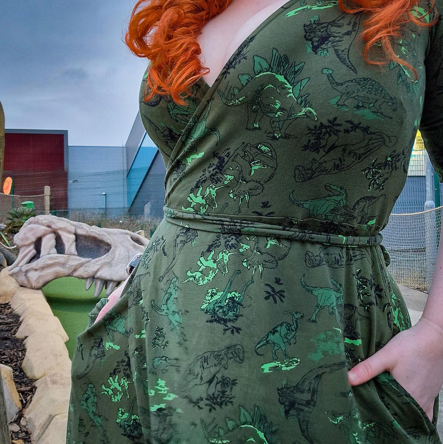 Dinosaur Wrap Dress - Brachio de Joy - Image 13