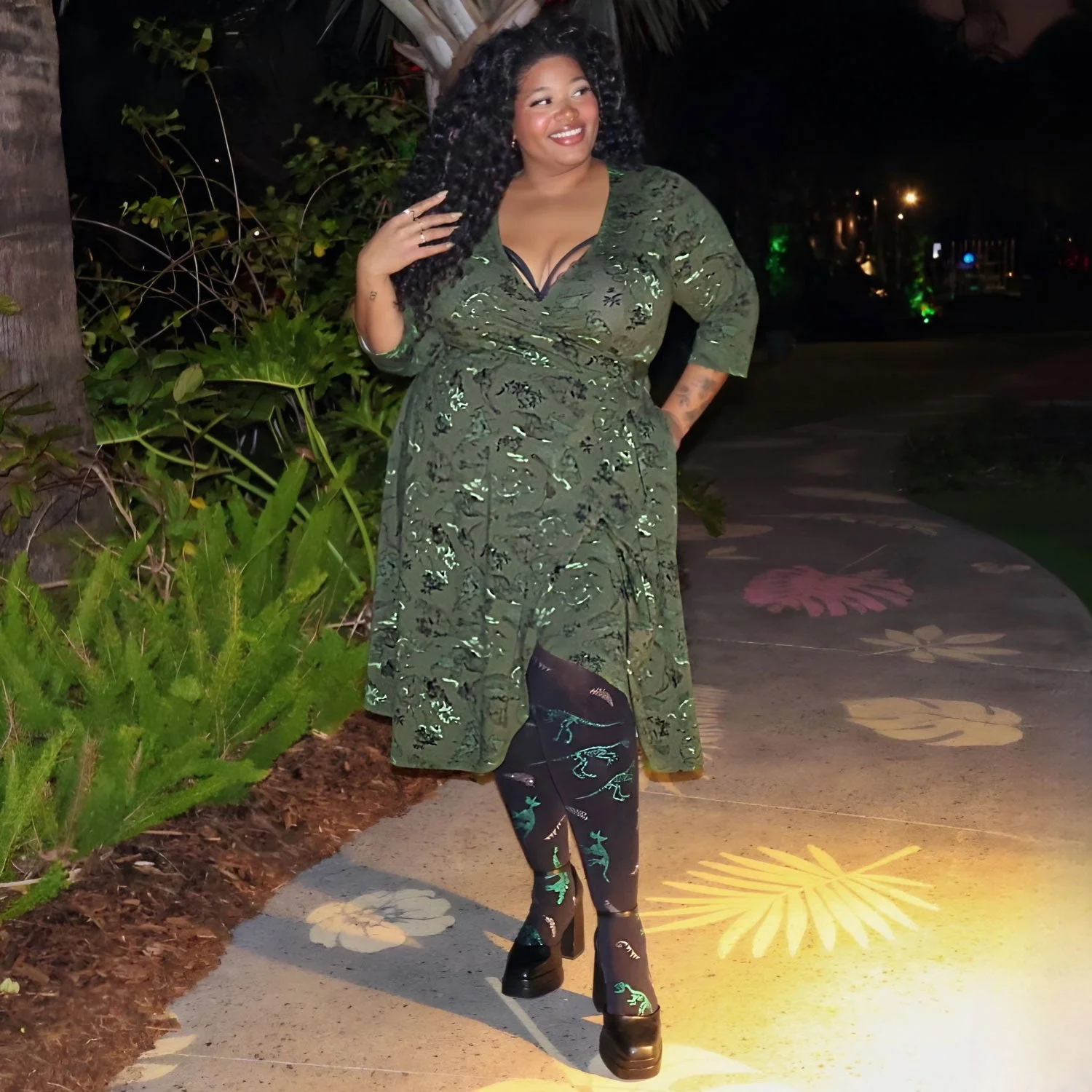 Dinosaur Wrap Dress - Brachio de Joy - Image 4