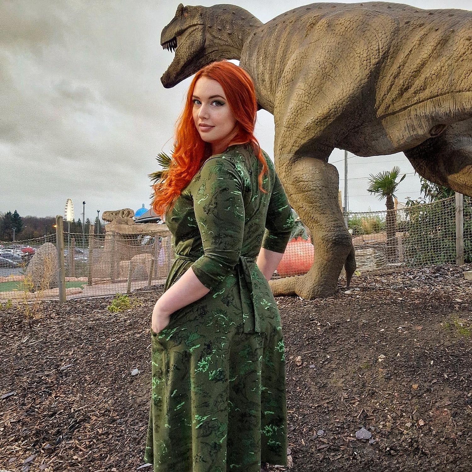 Dinosaur Wrap Dress - Brachio de Joy - Image 5