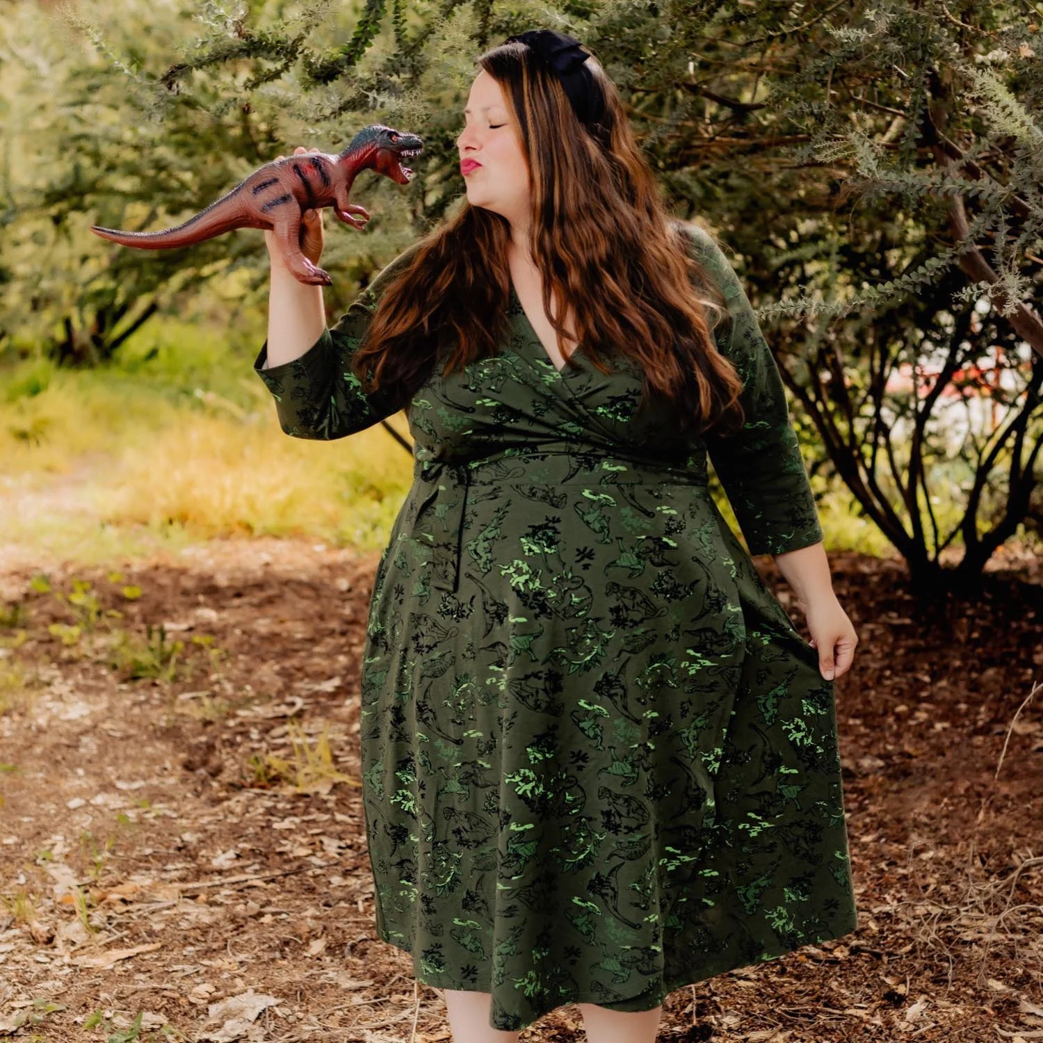 Dinosaur Wrap Dress - Brachio de Joy - Image 6