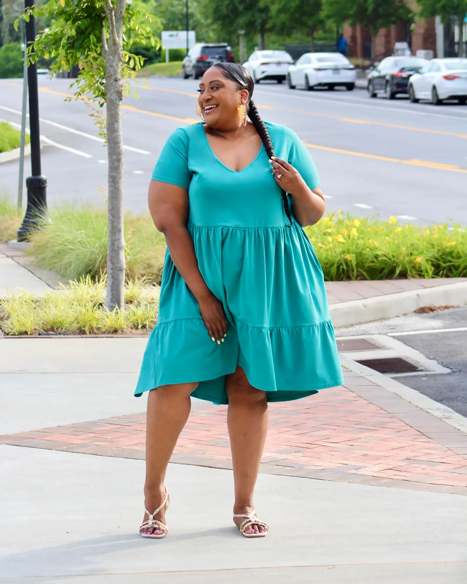Tiered Mini Dress - Beach Bum - Image 3
