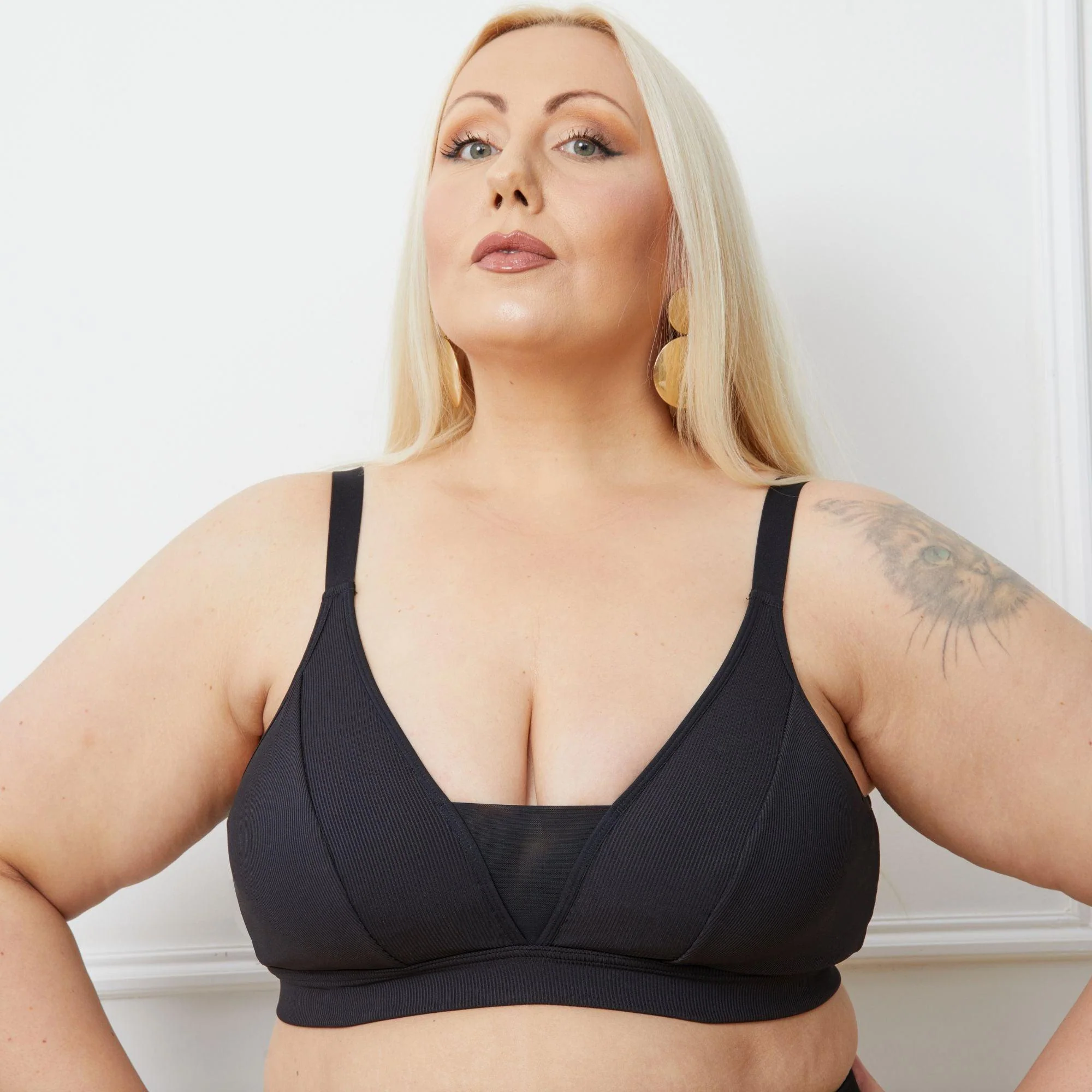 Everyday Ribbed Bra - Black - Image 11