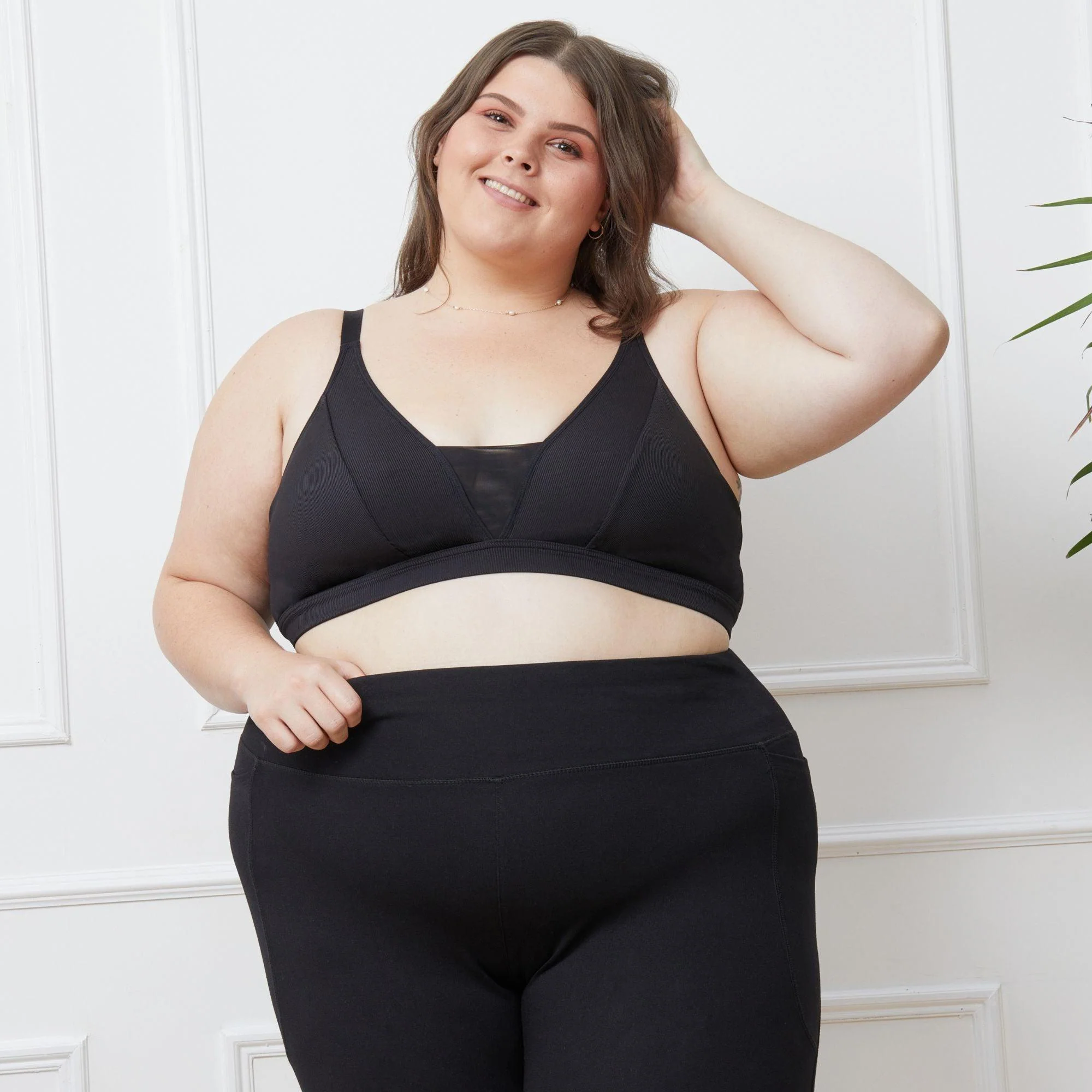 Everyday Ribbed Bra - Black - Image 12