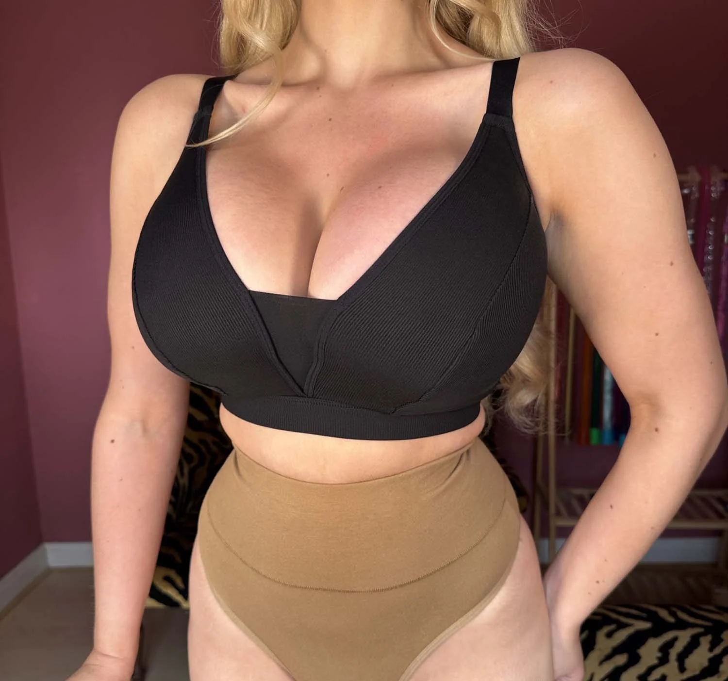 Everyday Ribbed Bra - Black - Image 15