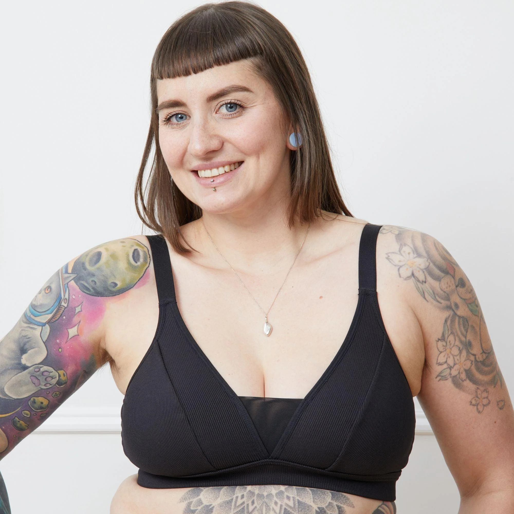 Everyday Ribbed Bra - Black - Image 24