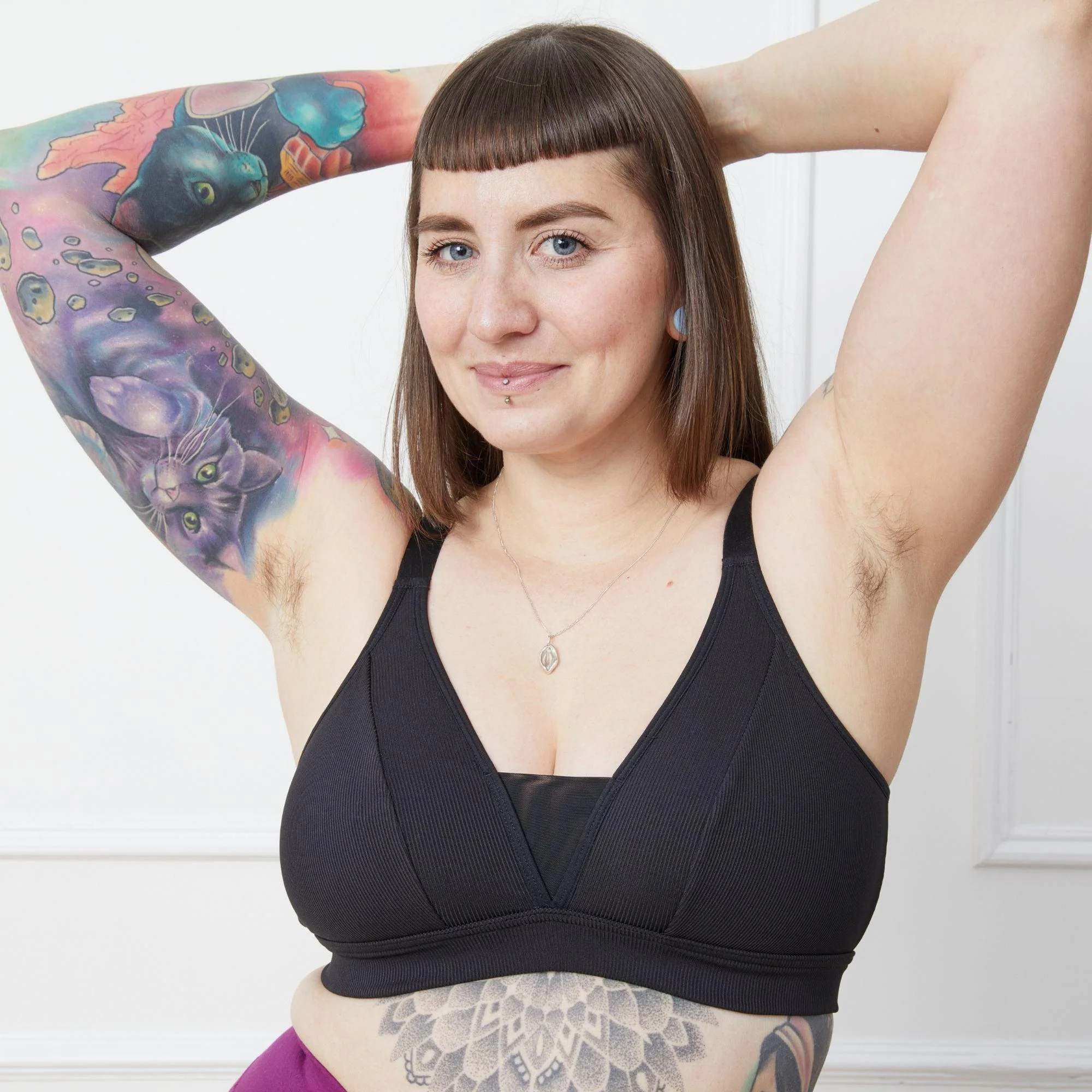 Everyday Ribbed Bra - Black - Image 8